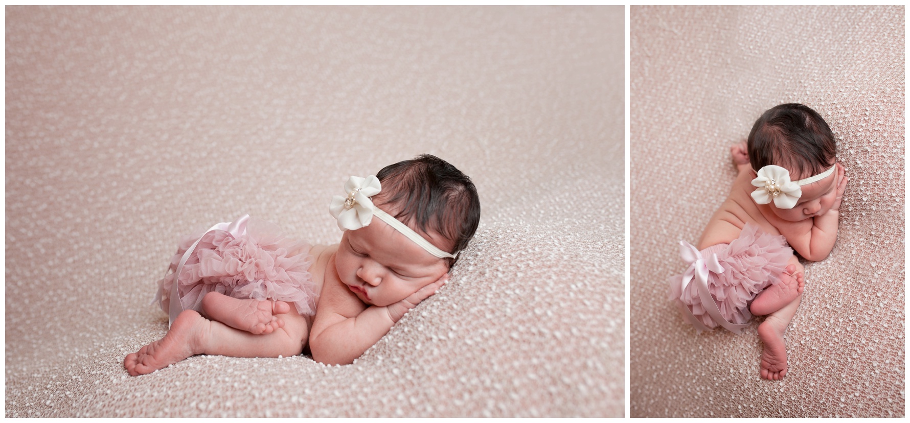 newborn baby girl posing ideas
