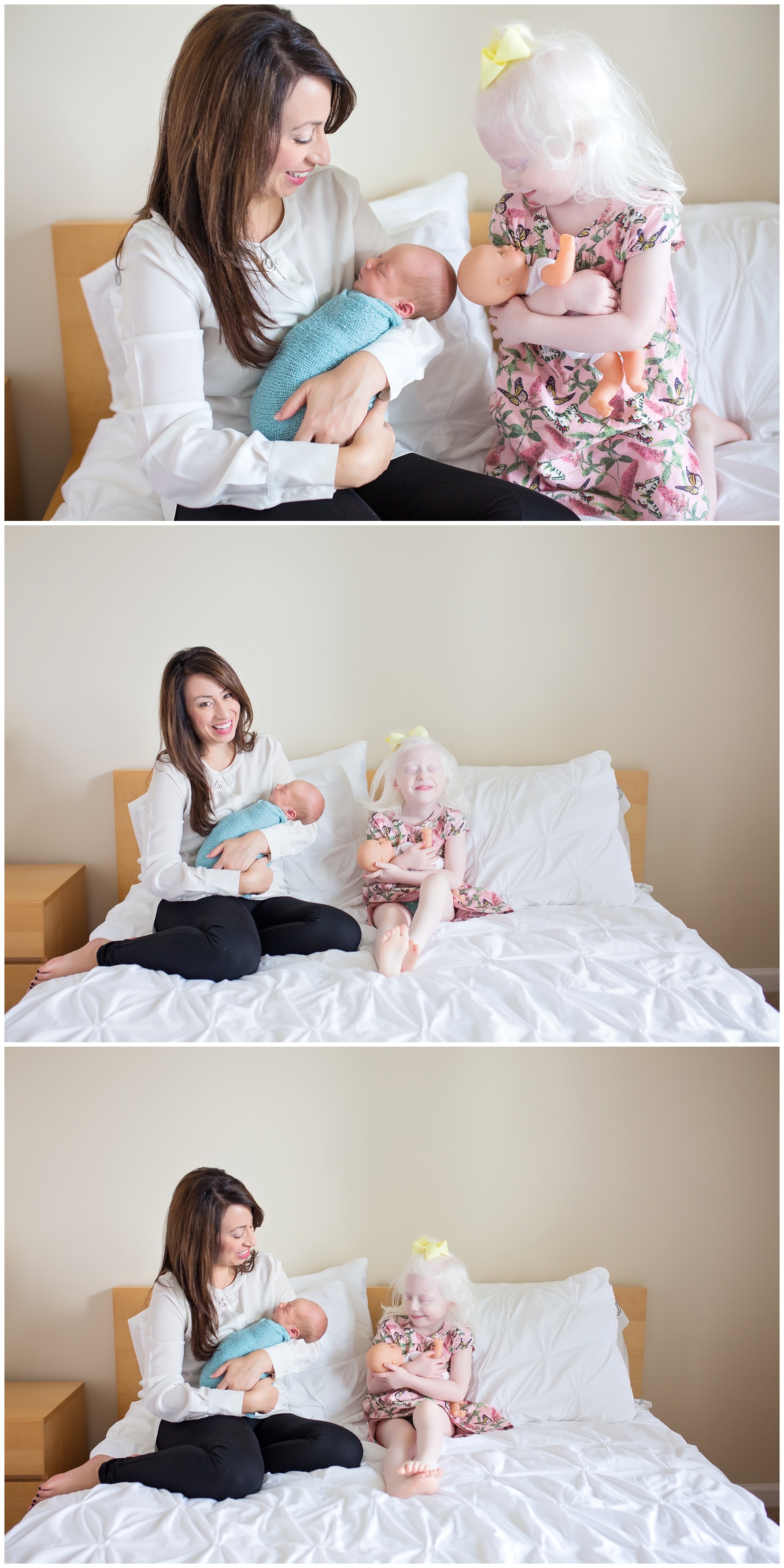 newborn baby with sibling poses