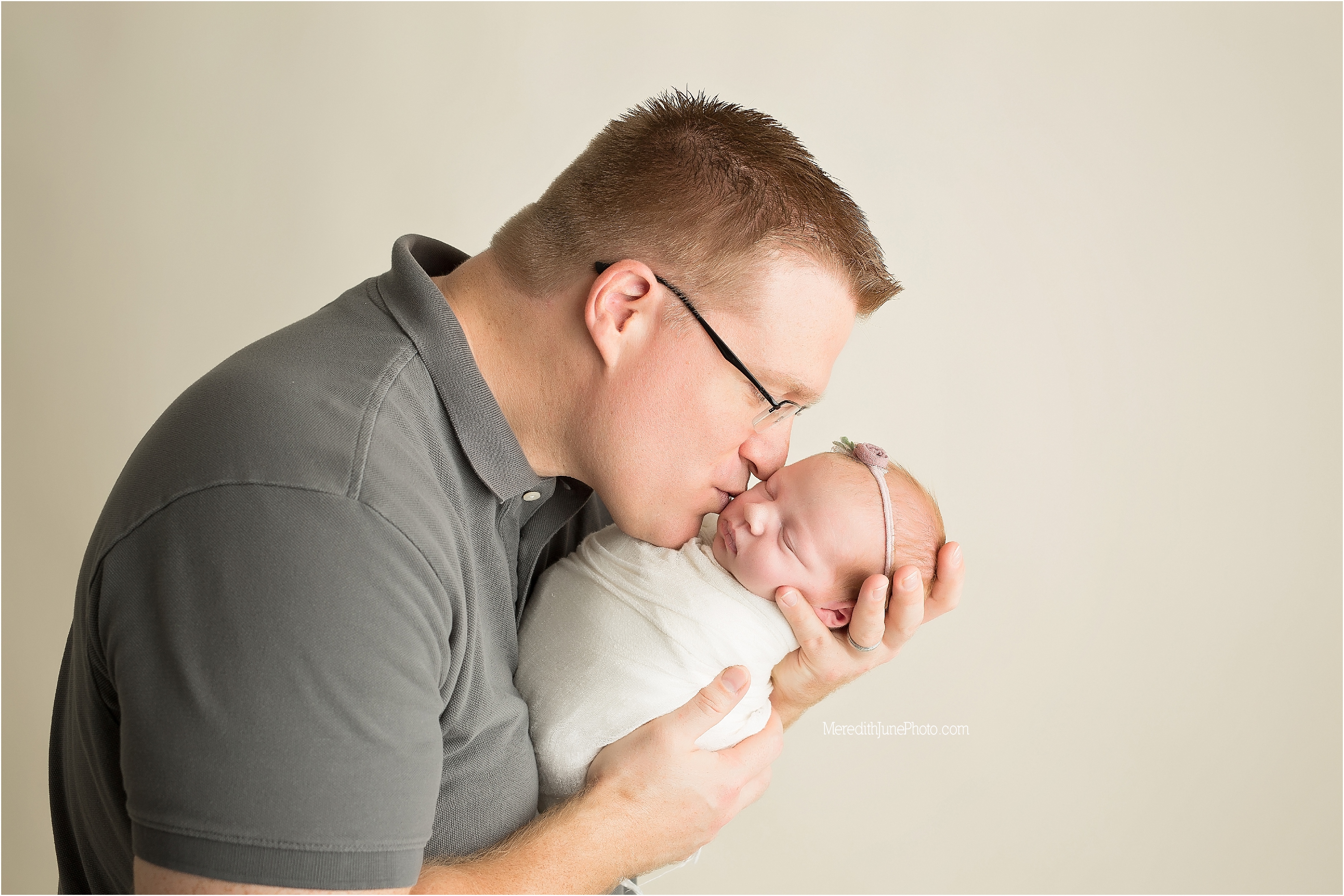baby girl and dad | newborn portrait photography