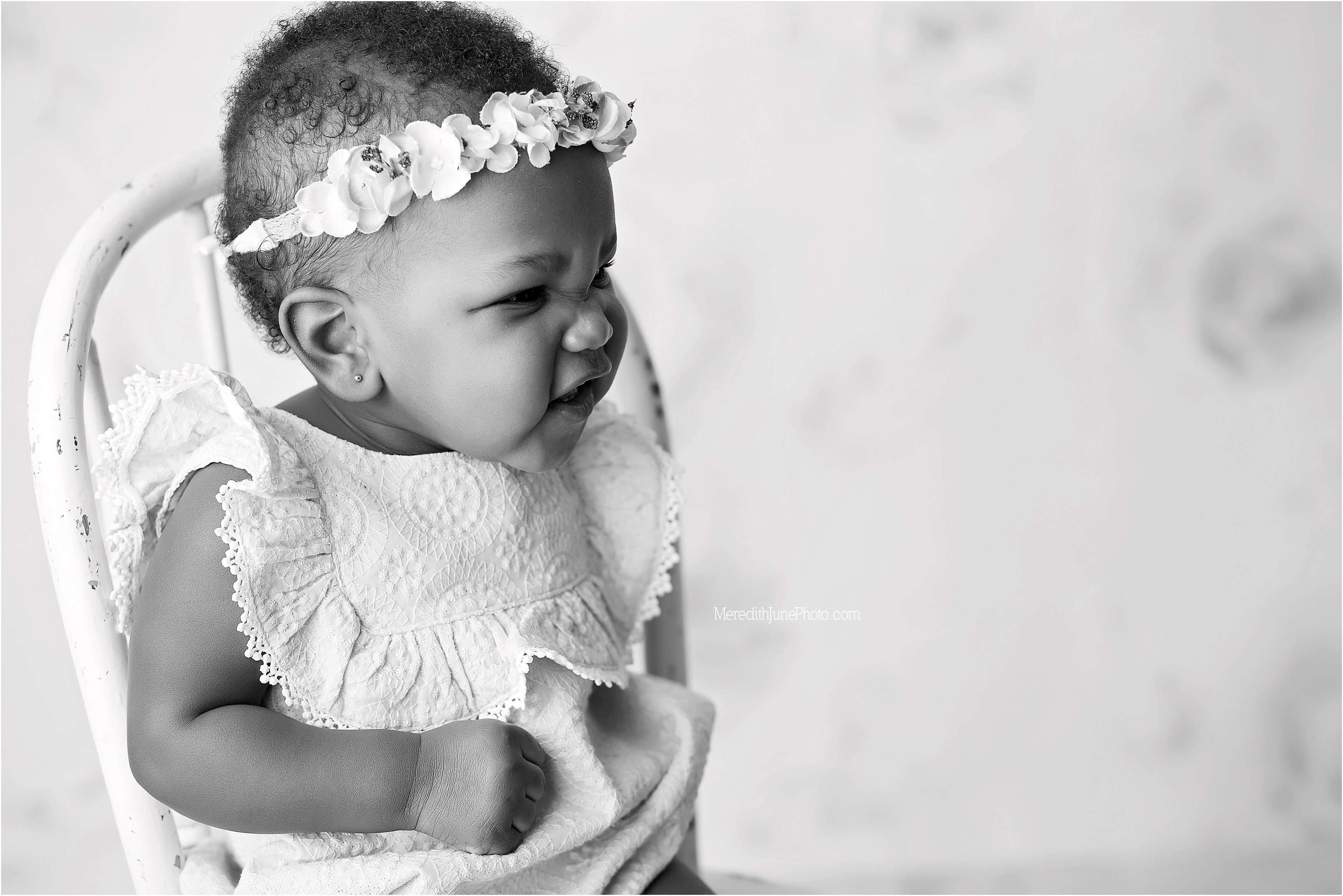 baby girl one year photo session
