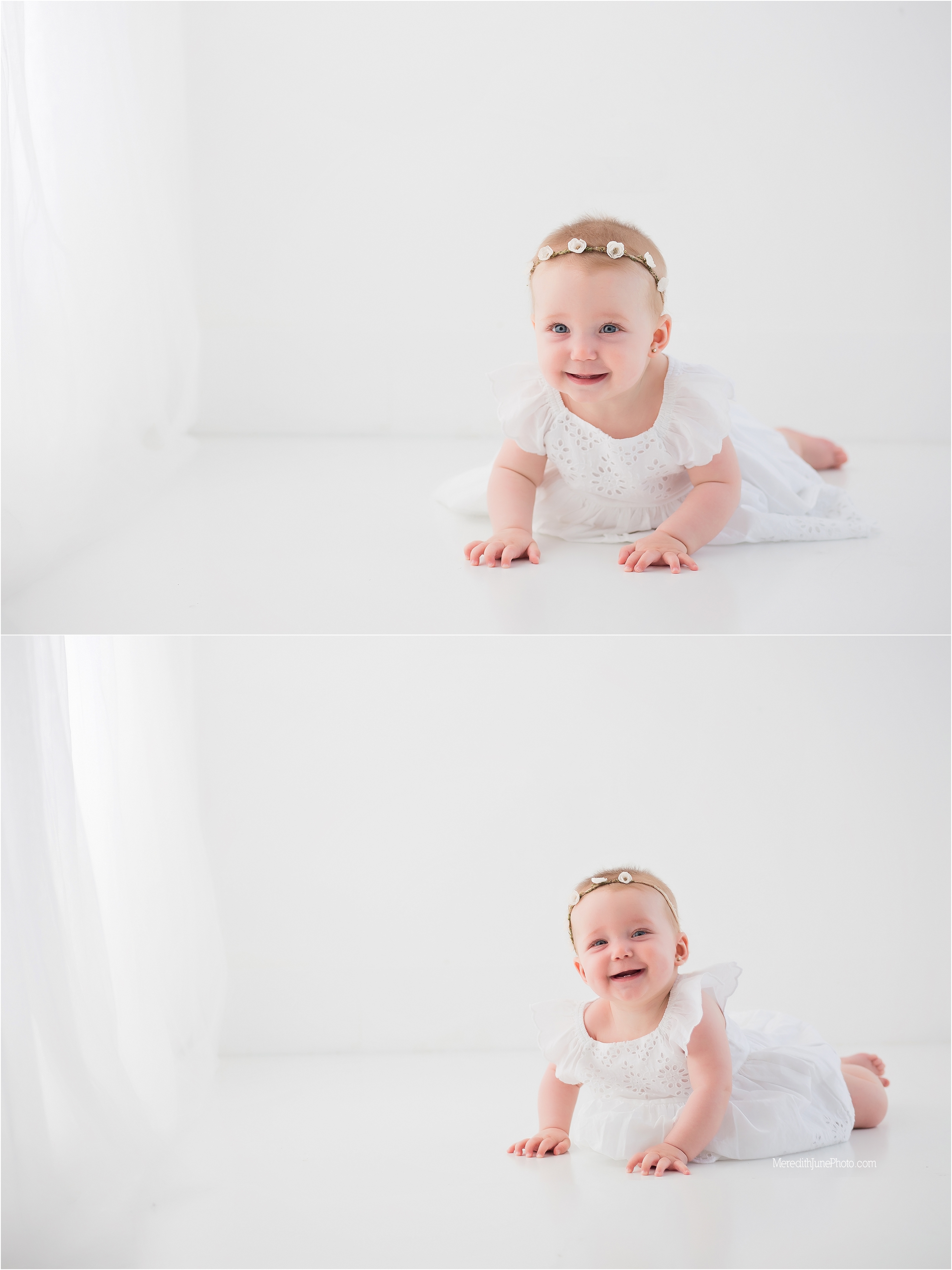 baby girl milestone photo session