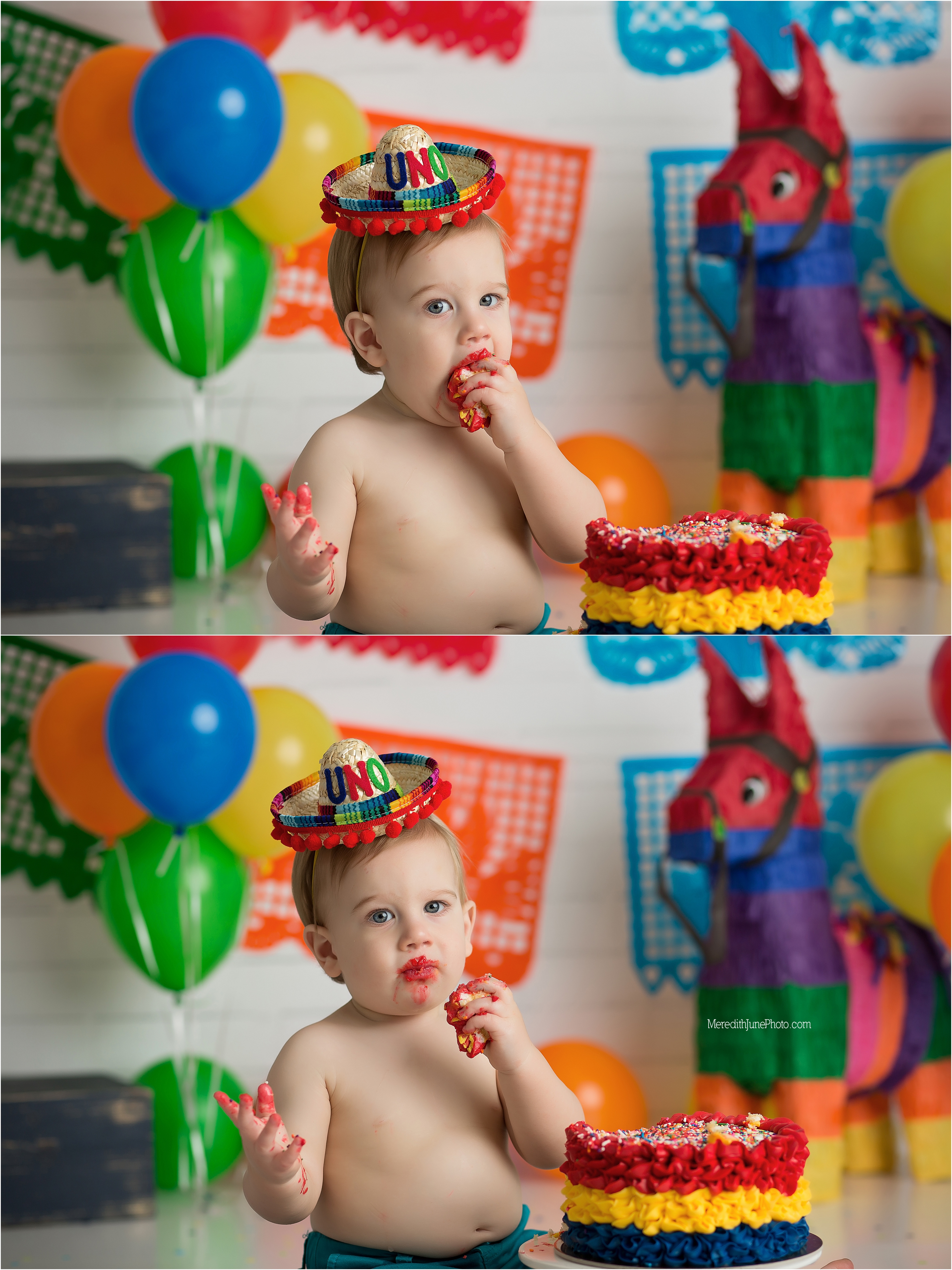Baby Luke turns one with at Meredith June Photography