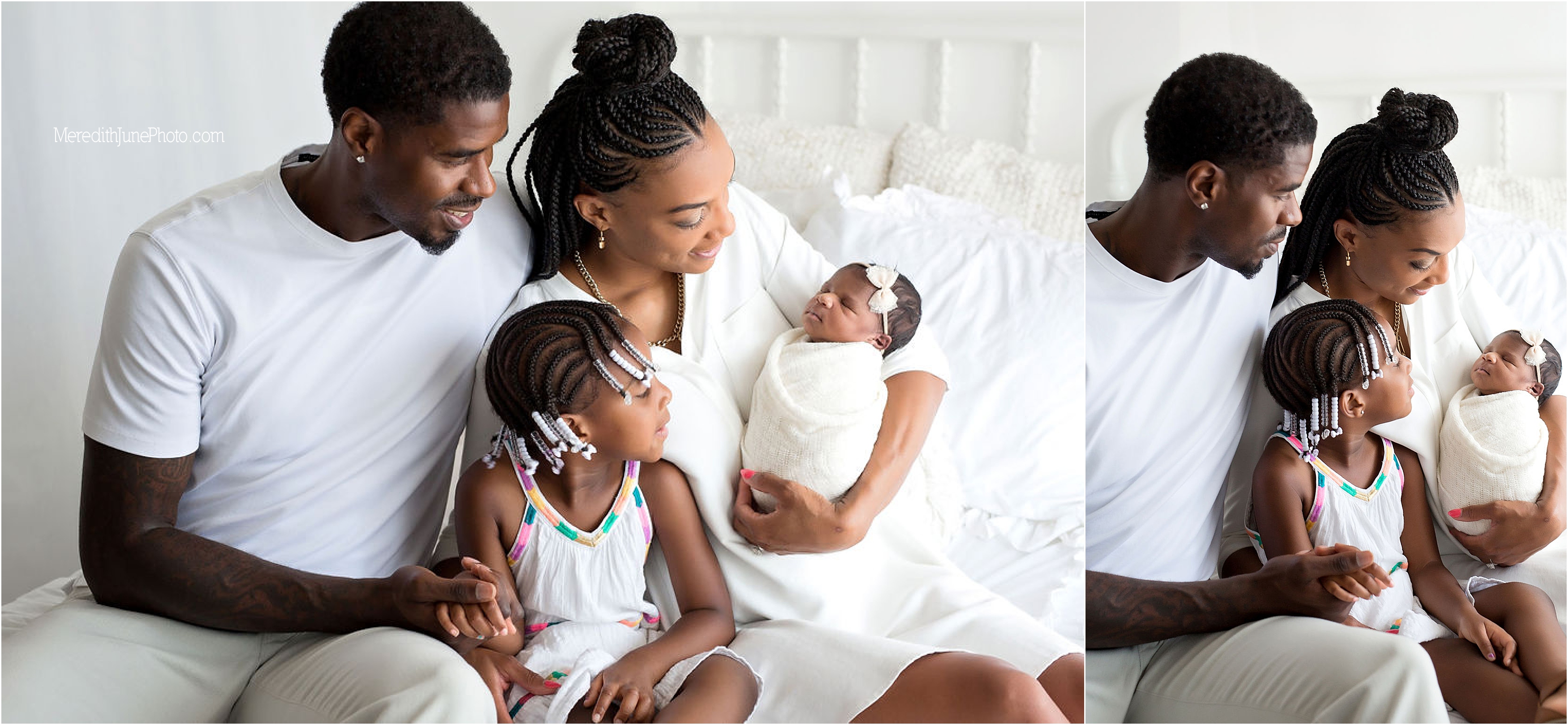 Newborn baby girl and family photo session 