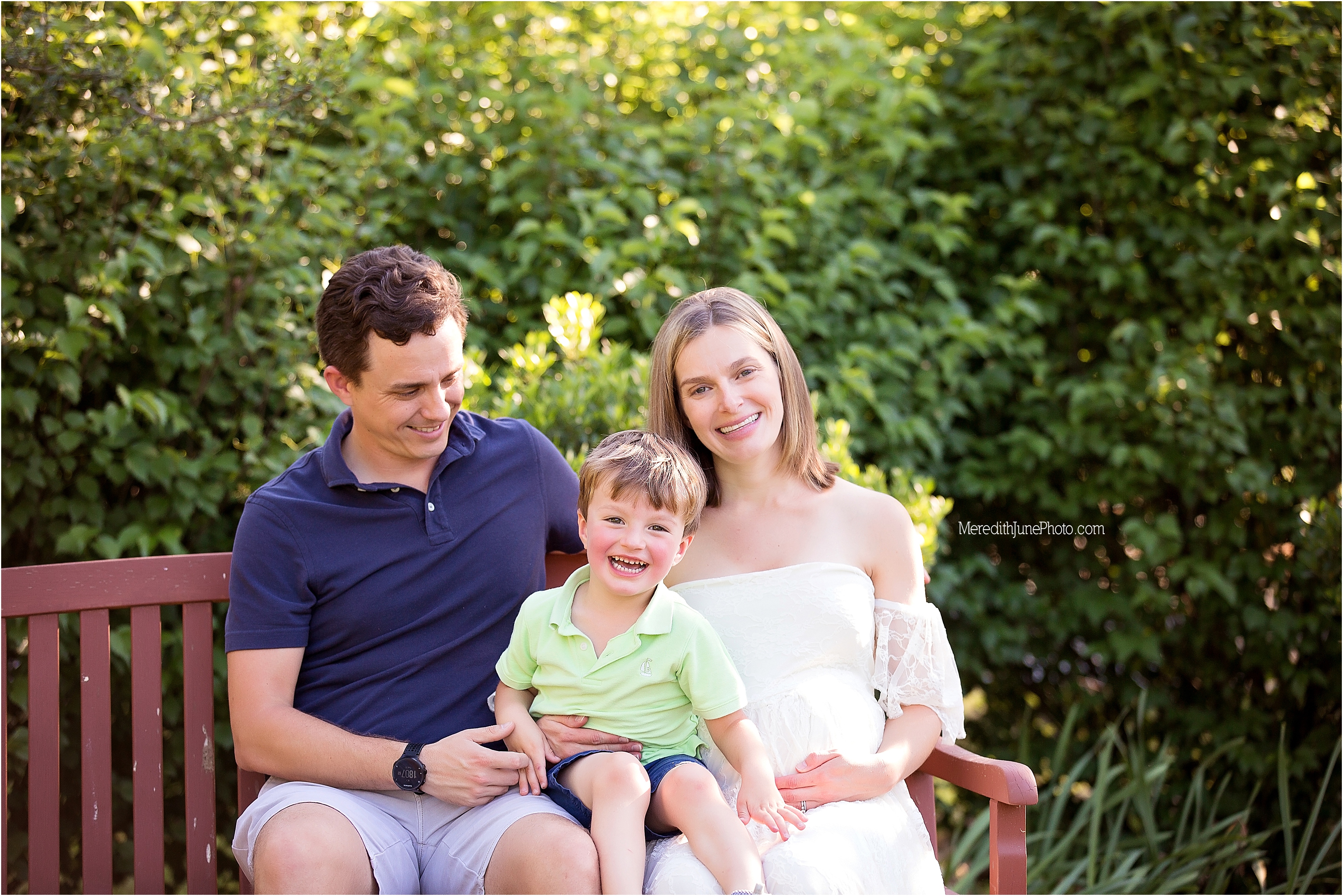 beautiful outdoor family and pregnancy session in the park in Charlotte area