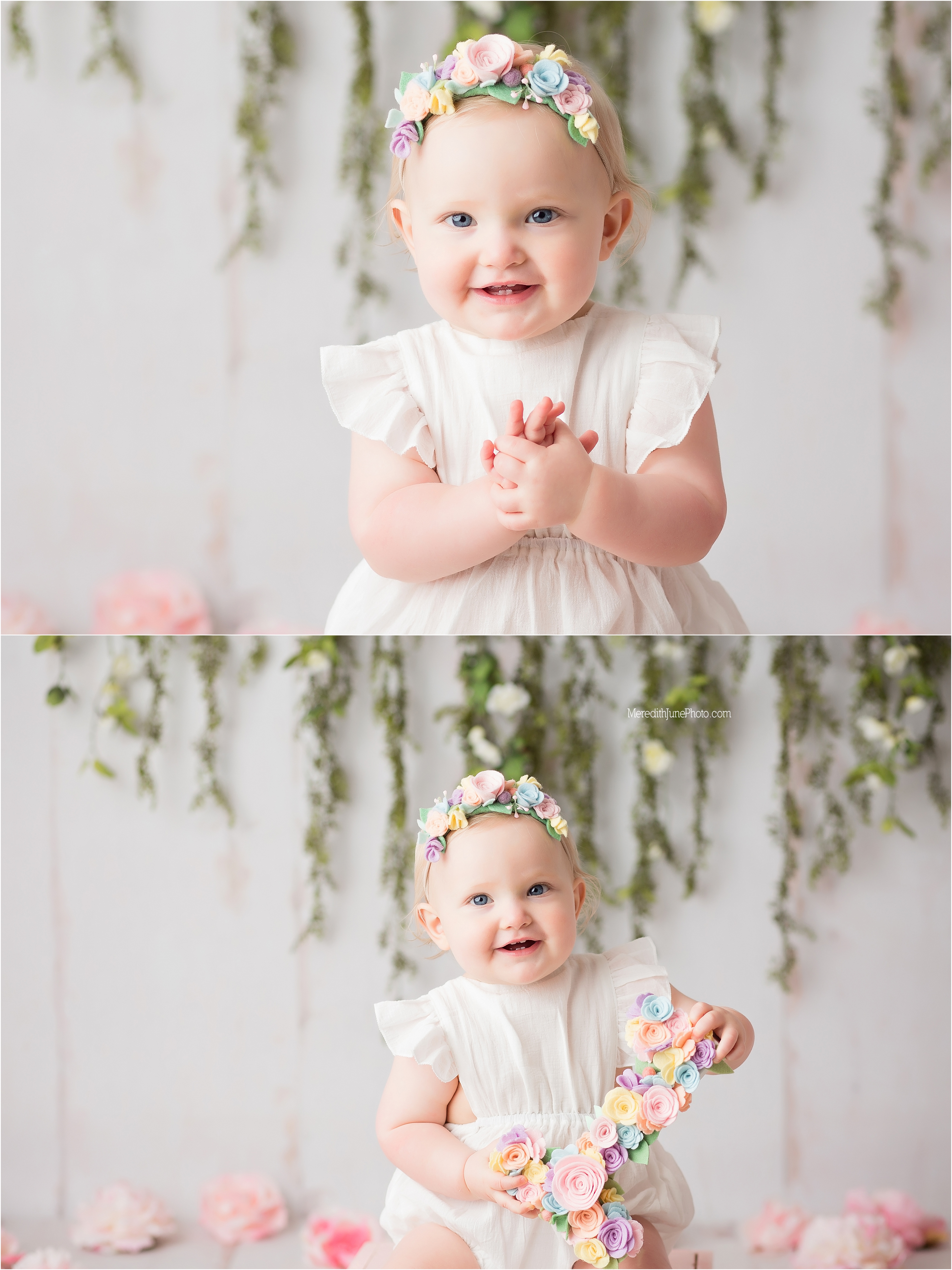 Murphy Jane's first cake smash session at Meredith June Photography