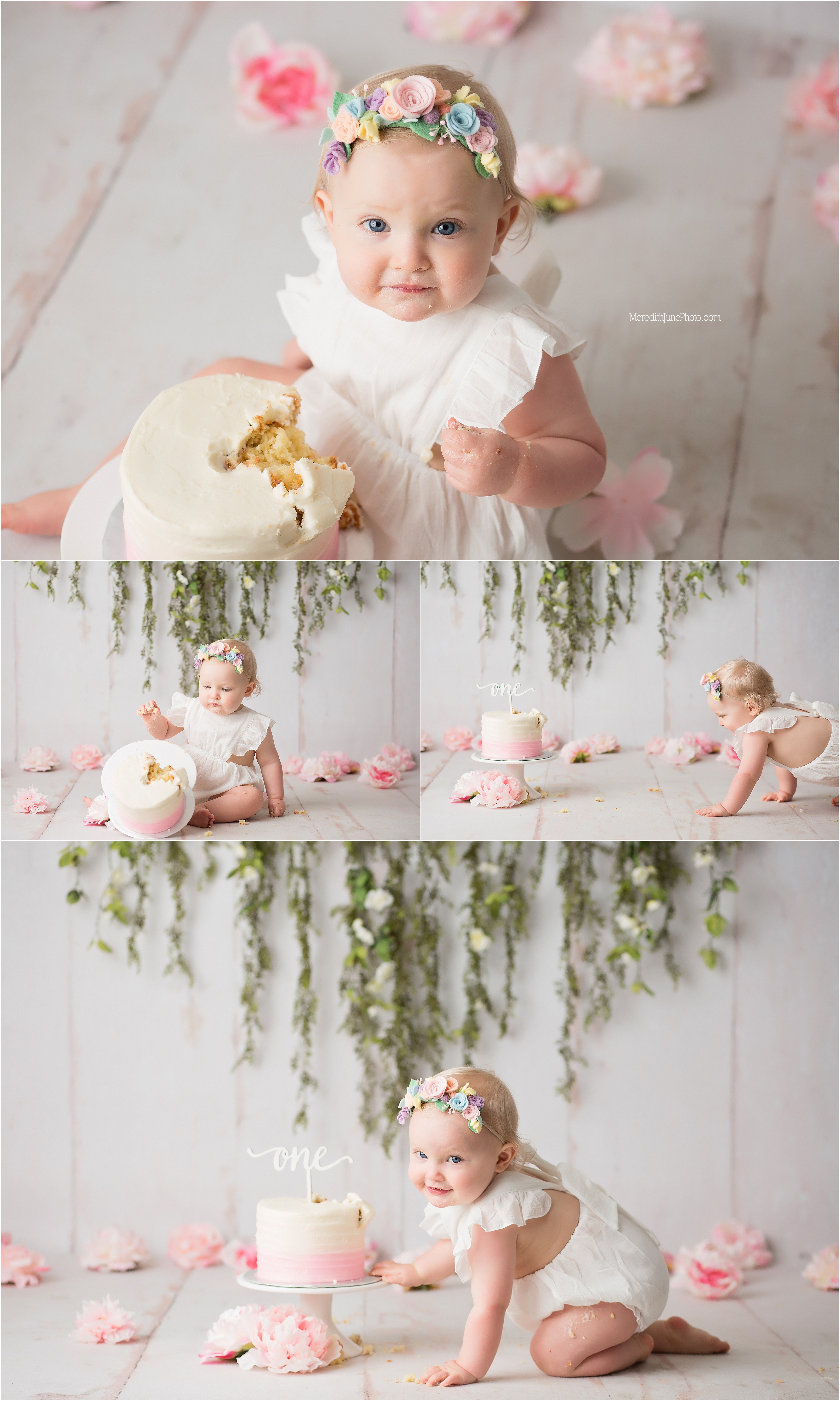 Adorable baby girl turns one at Meredith June Photography 