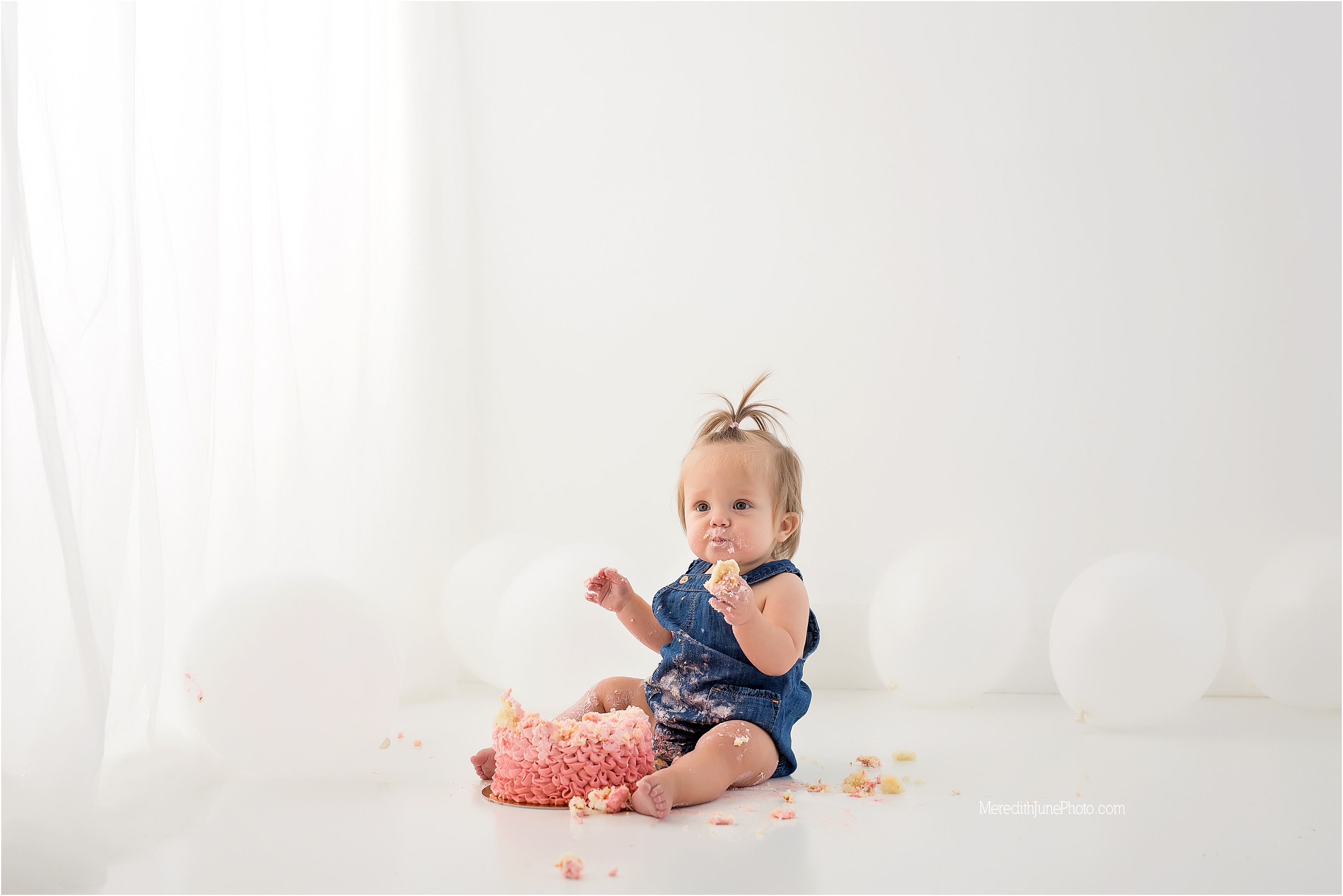 Milestone photography for baby girl