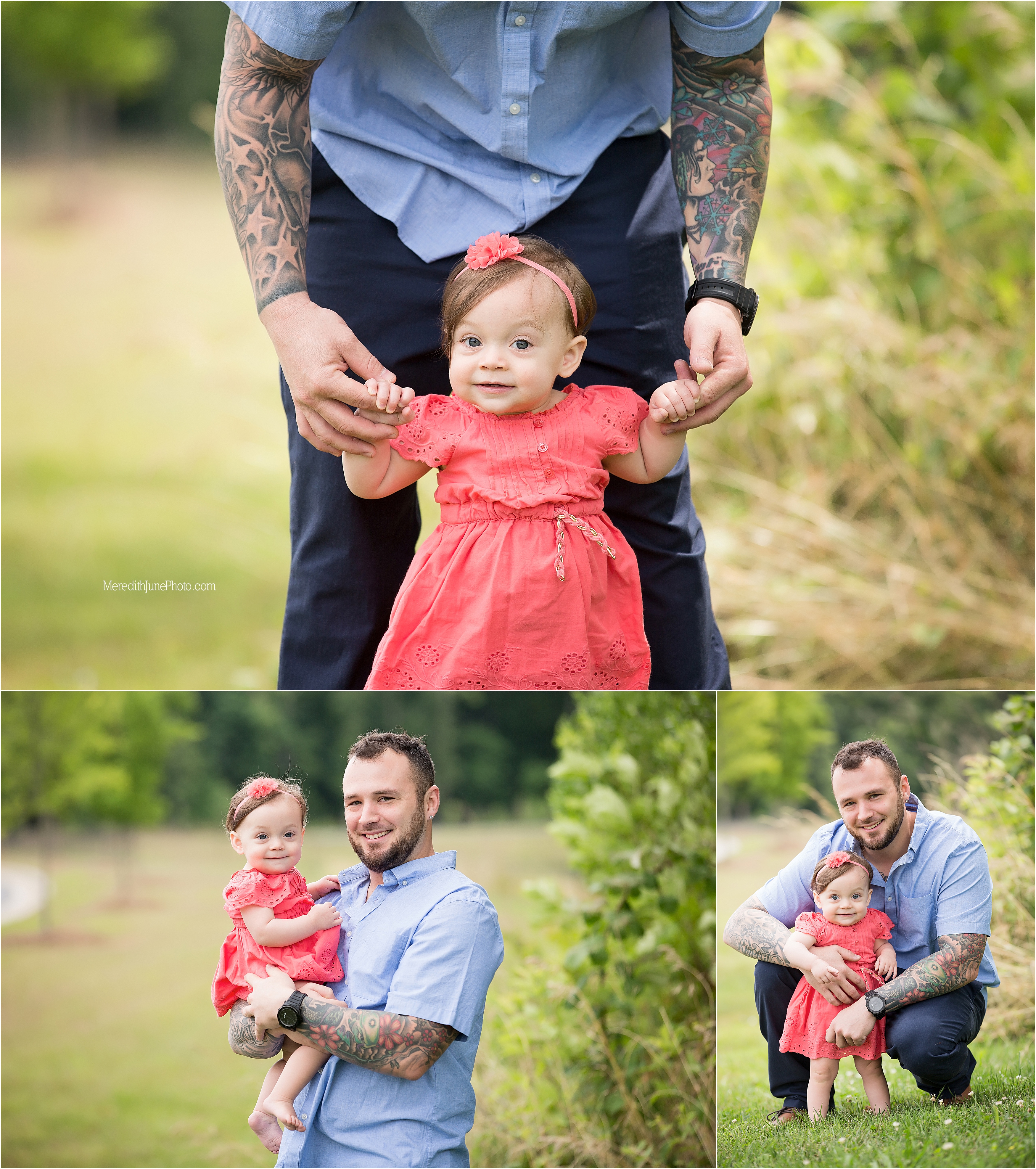 Baby Arianna and dad during family session