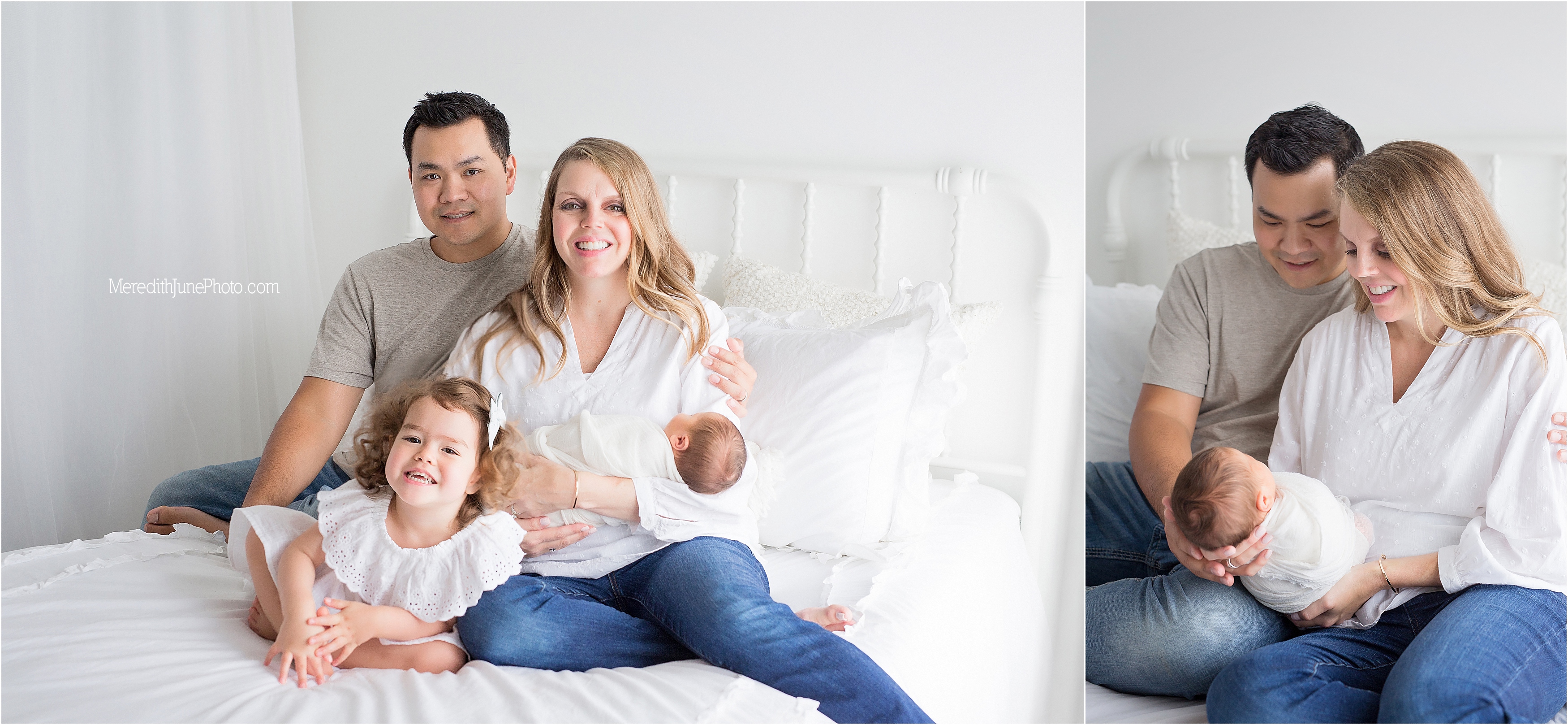 Keovilay family of four in Meredith June Photography studio