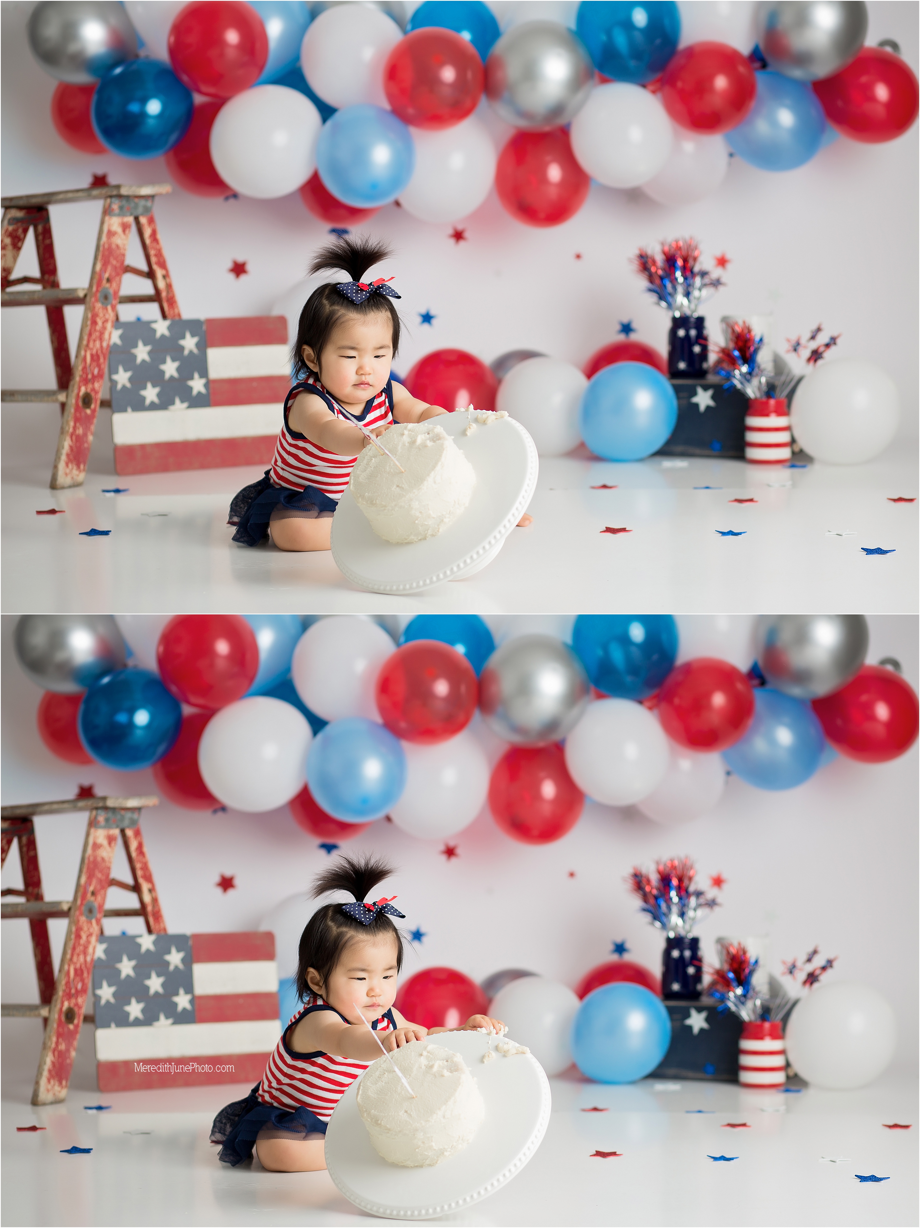 Patriotic first year photo session