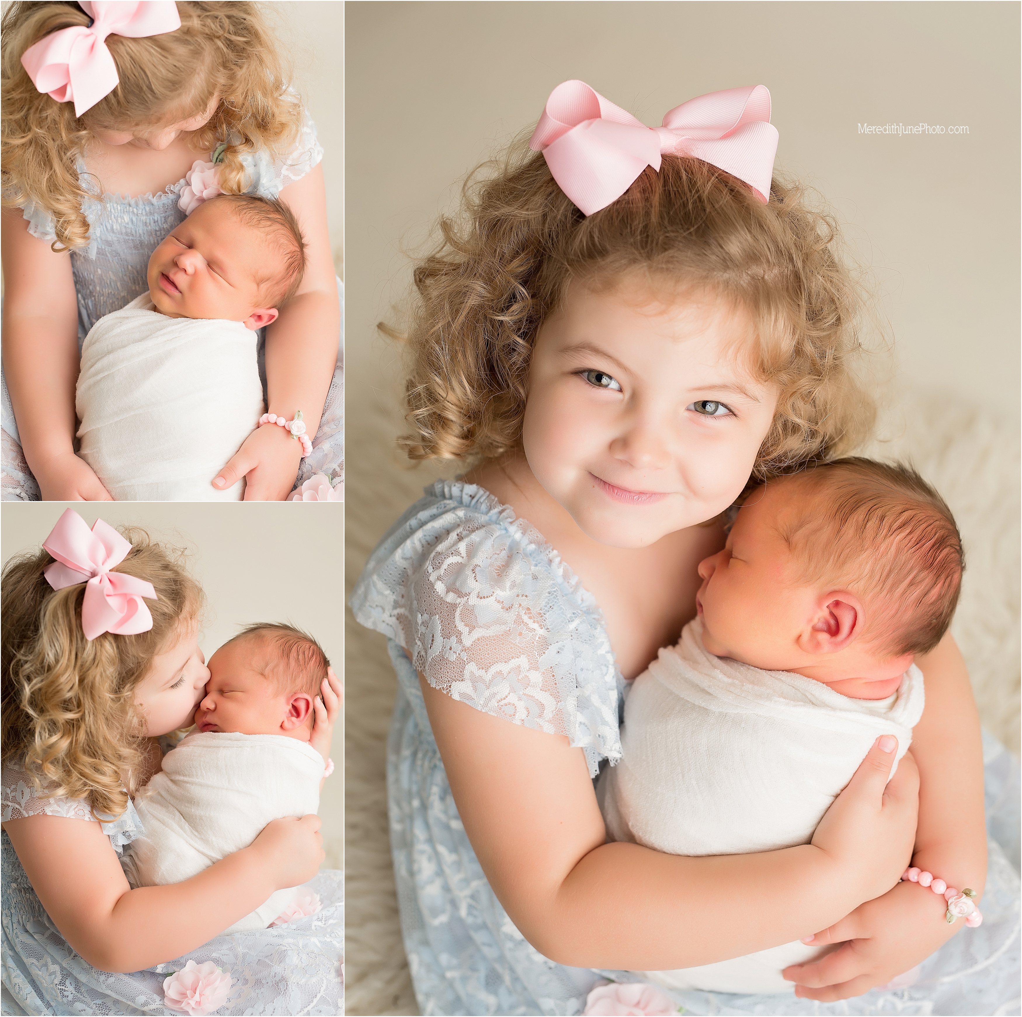 Newborn and sister during baby max's session