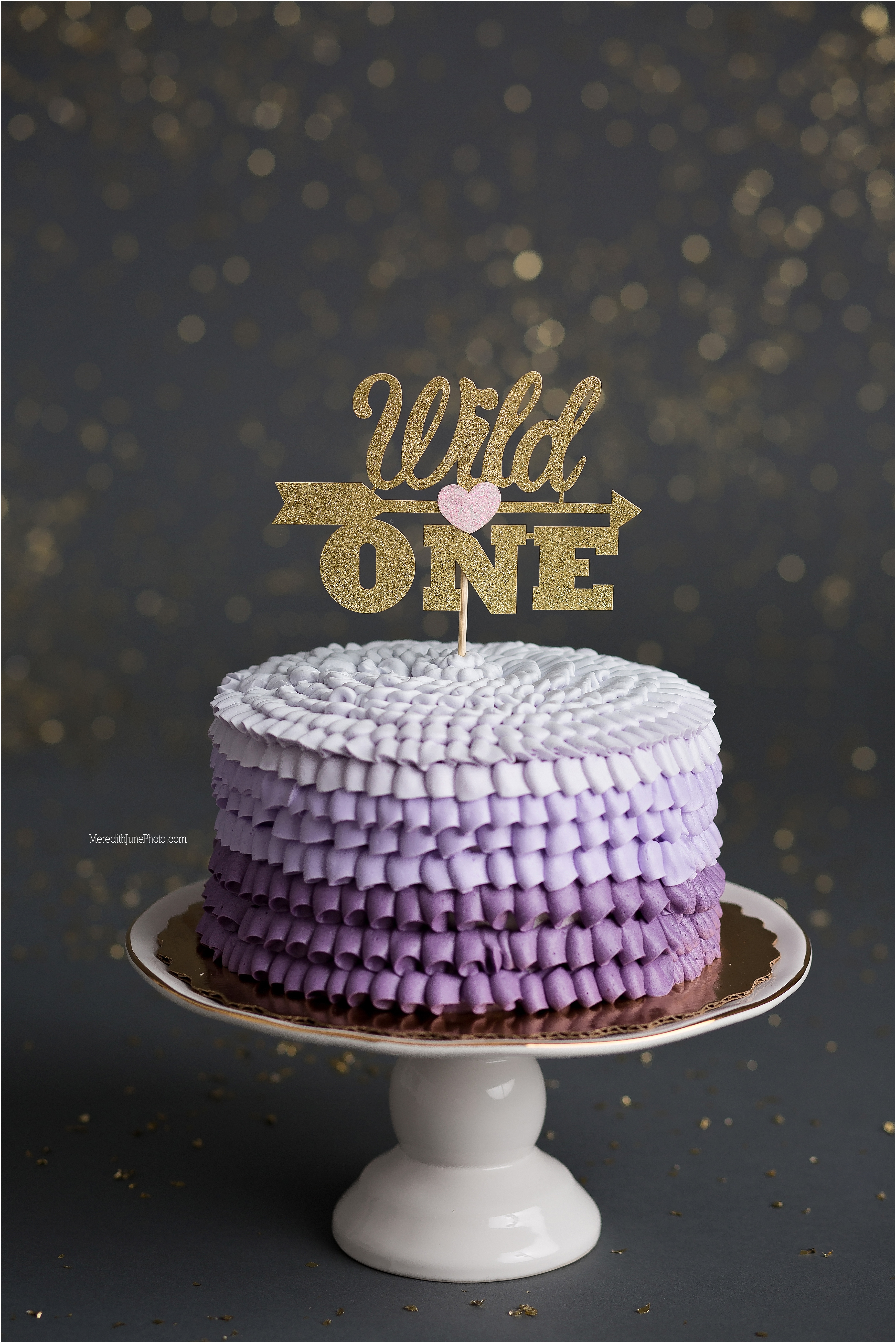 Wild one cake smash for baby girl