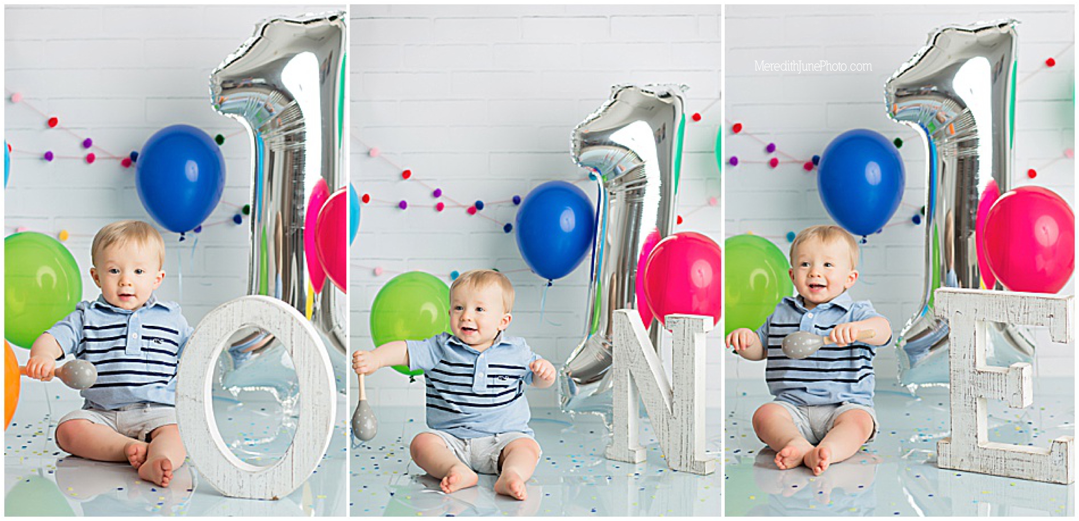 Adorable idea for baby boy first birthday session