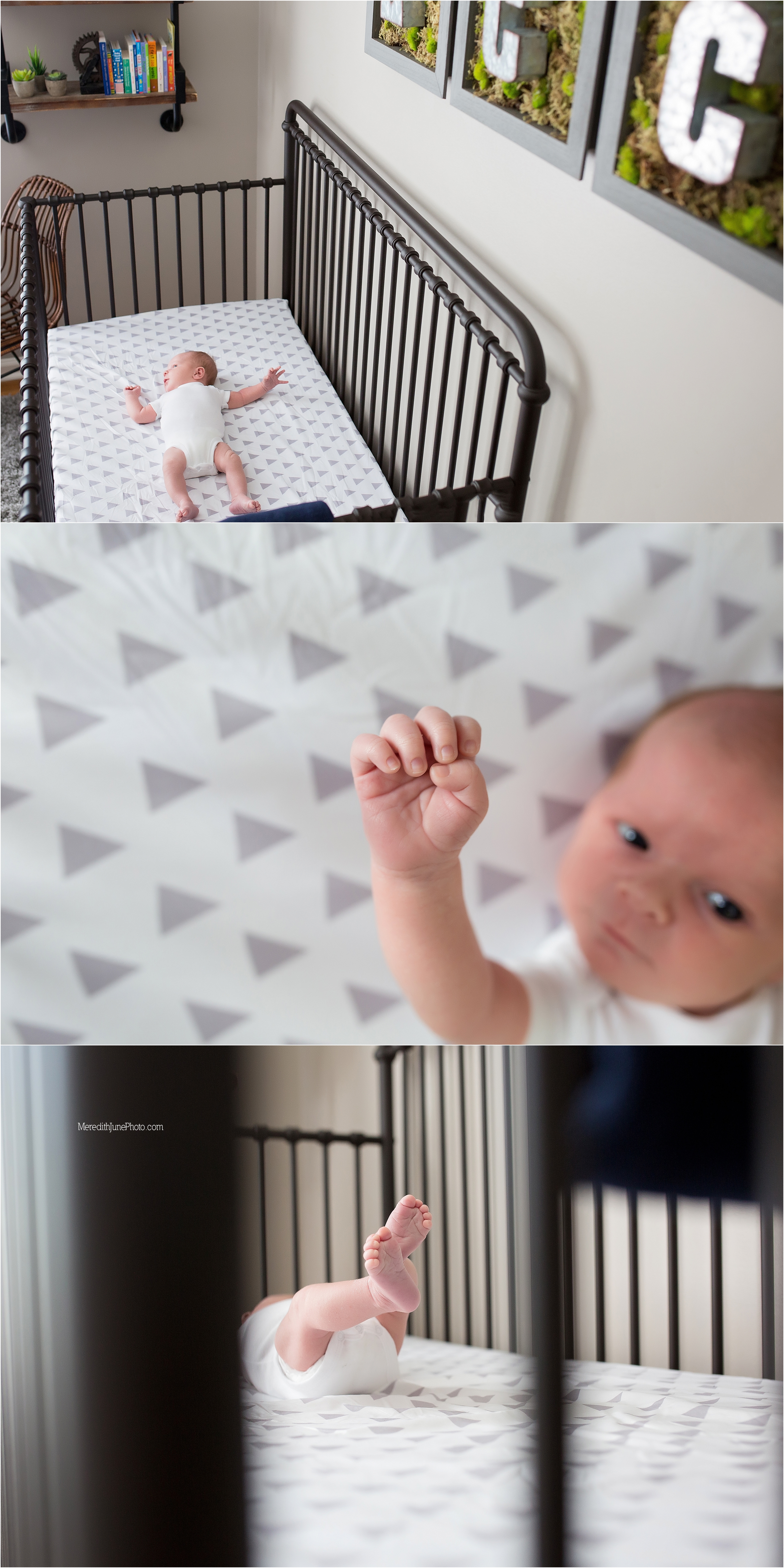 adorable photos of baby boy in nursery 