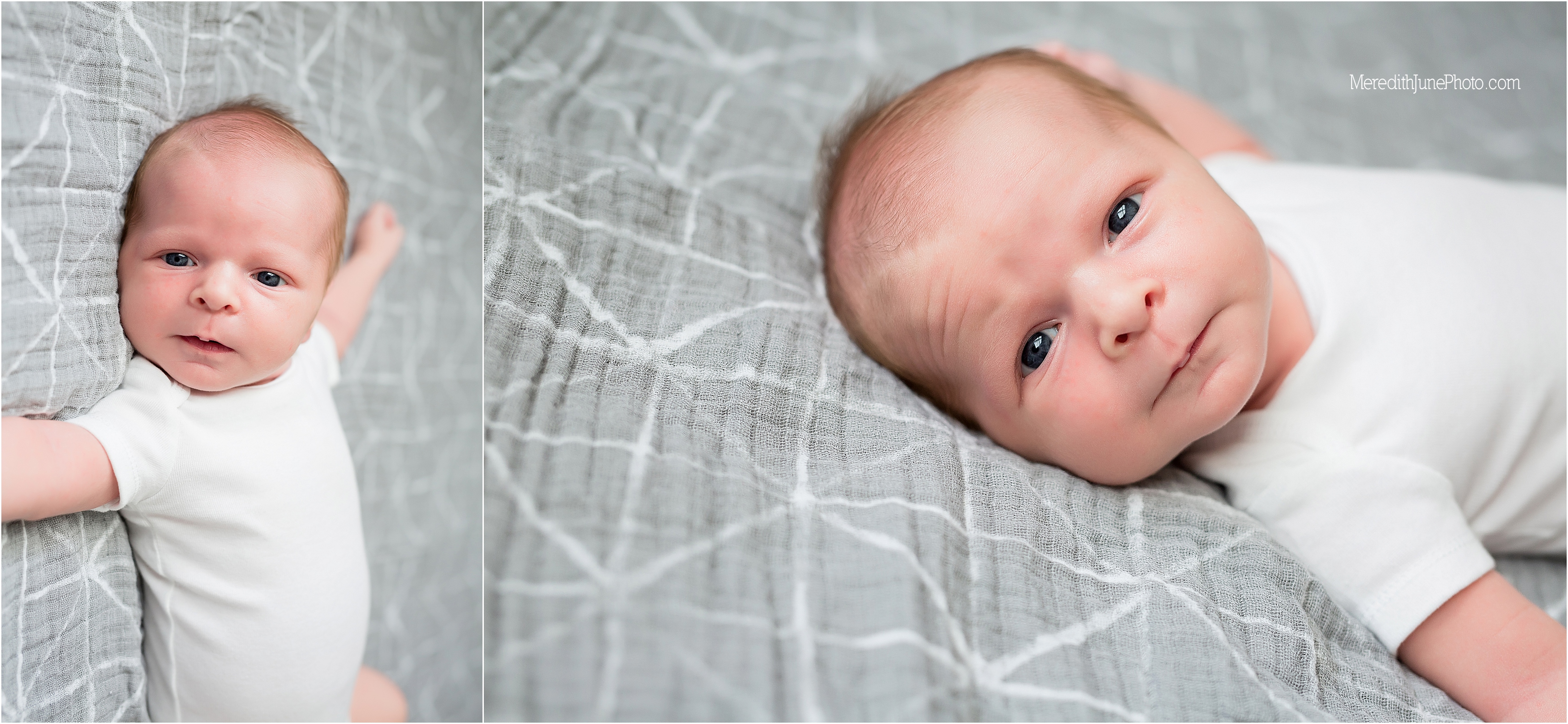 Baby Liam wide awake during newborn and lifestyle session