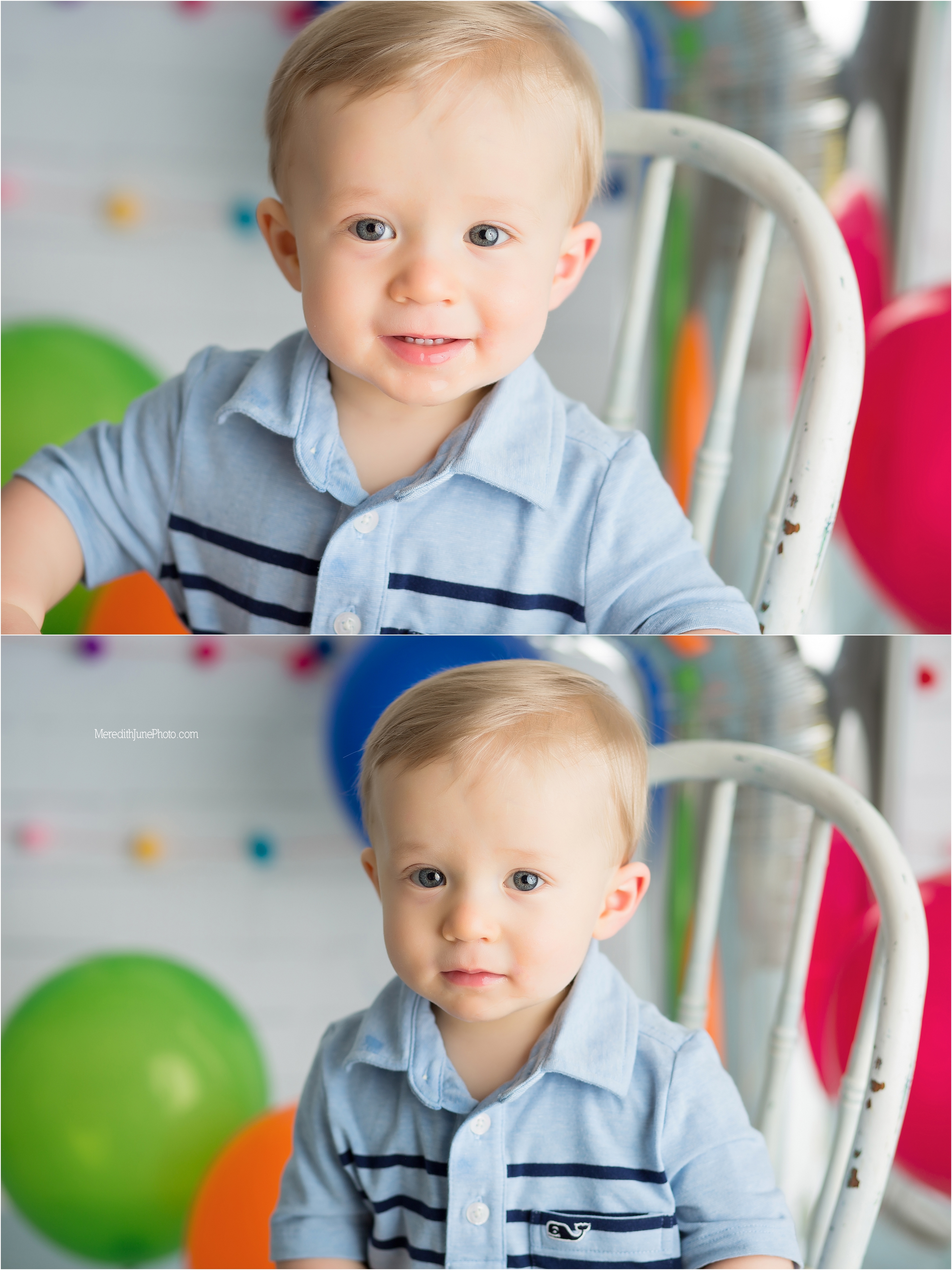 Beau's one year session at Meredith June Photography