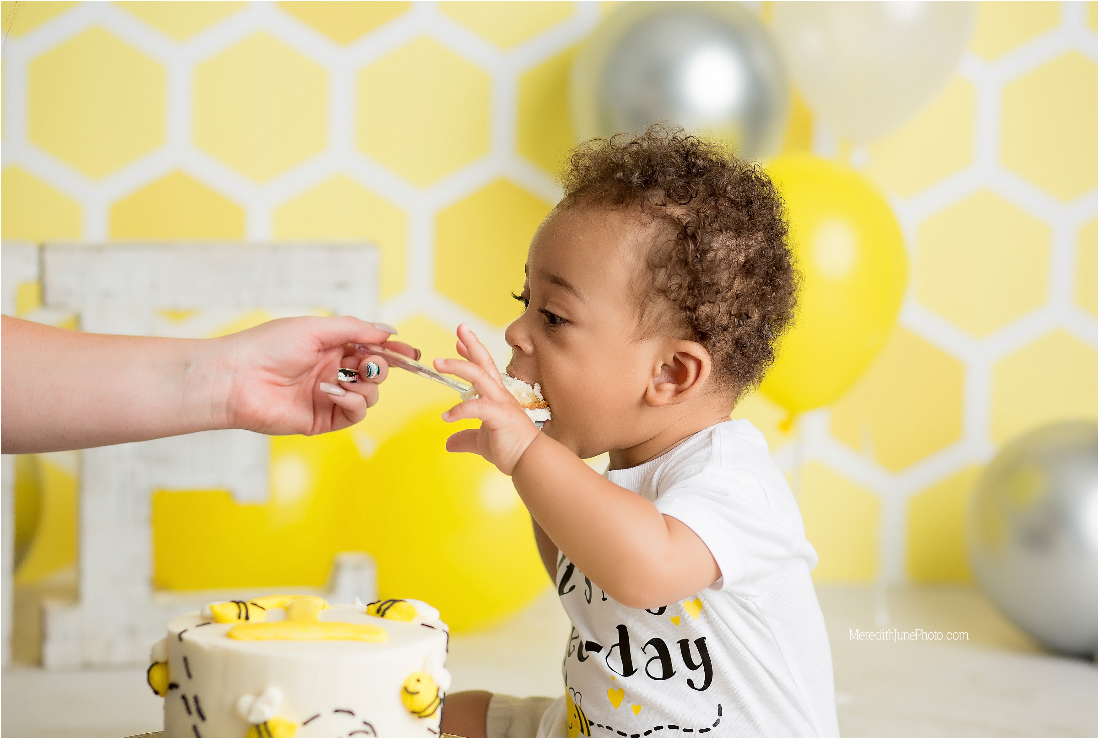 Ashers cake smash session at Meredith June Photography