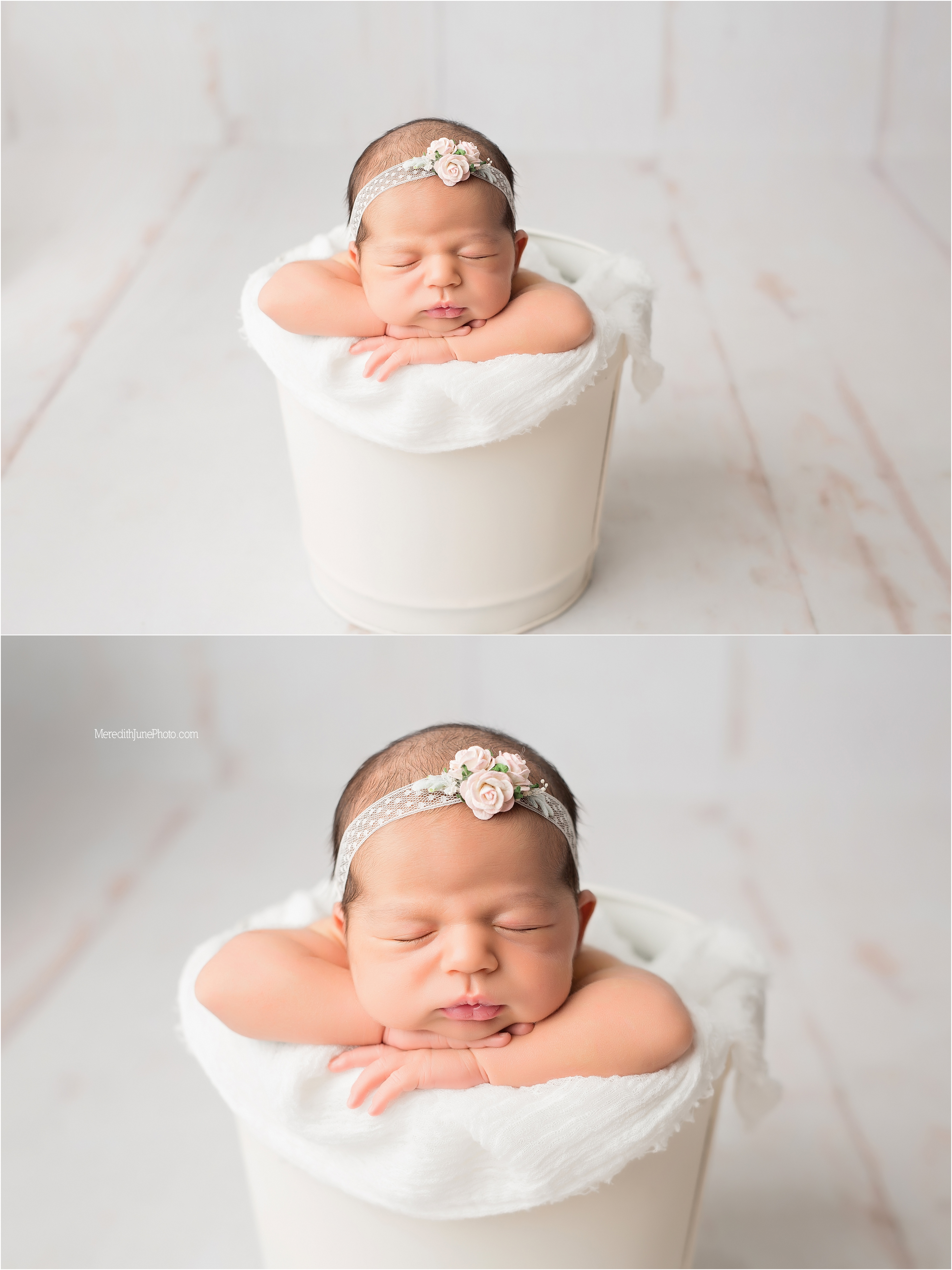 Baby Danielle's newborn photo session at Meredith June Photography 