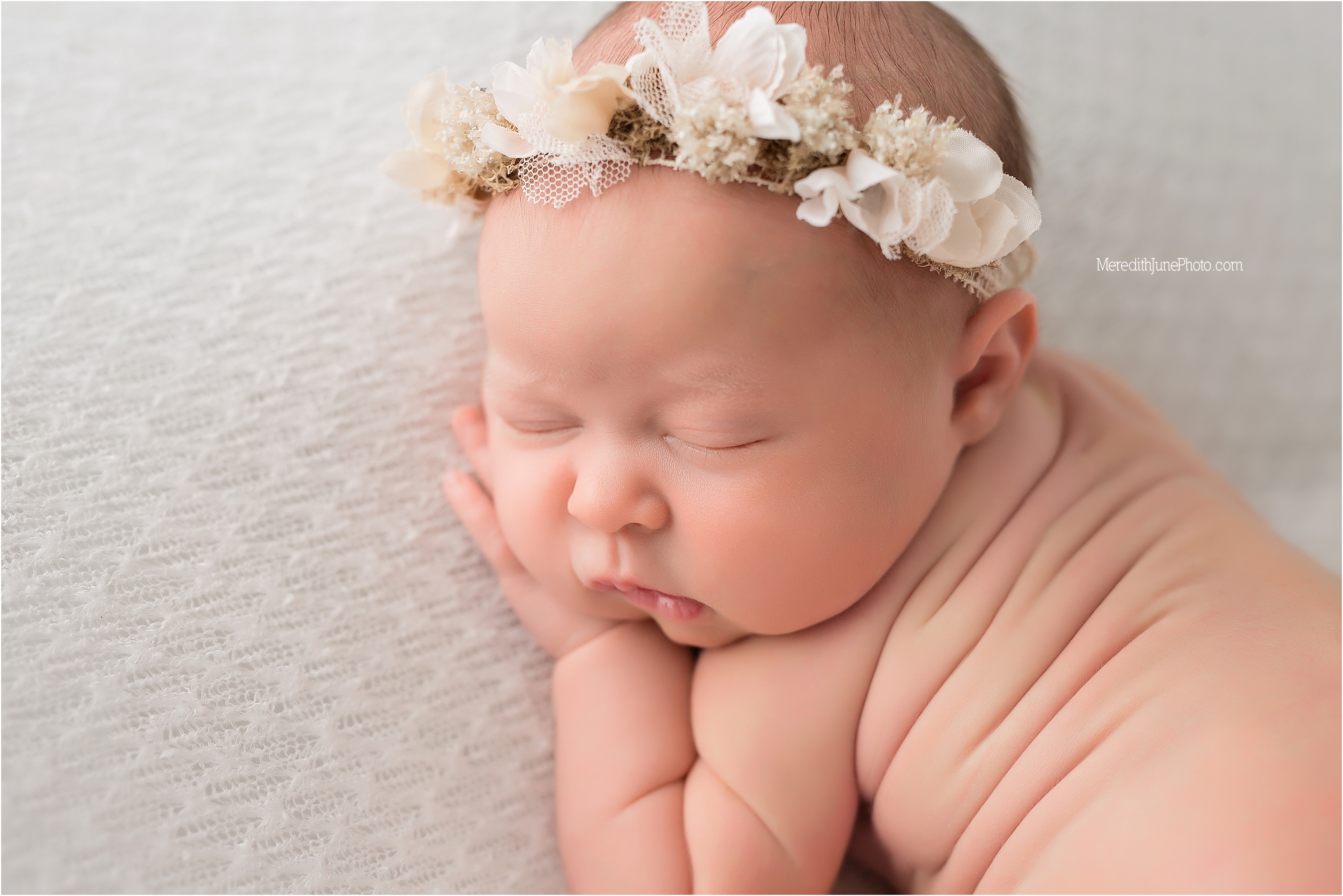Newborn session for baby girl in Charlotte area 