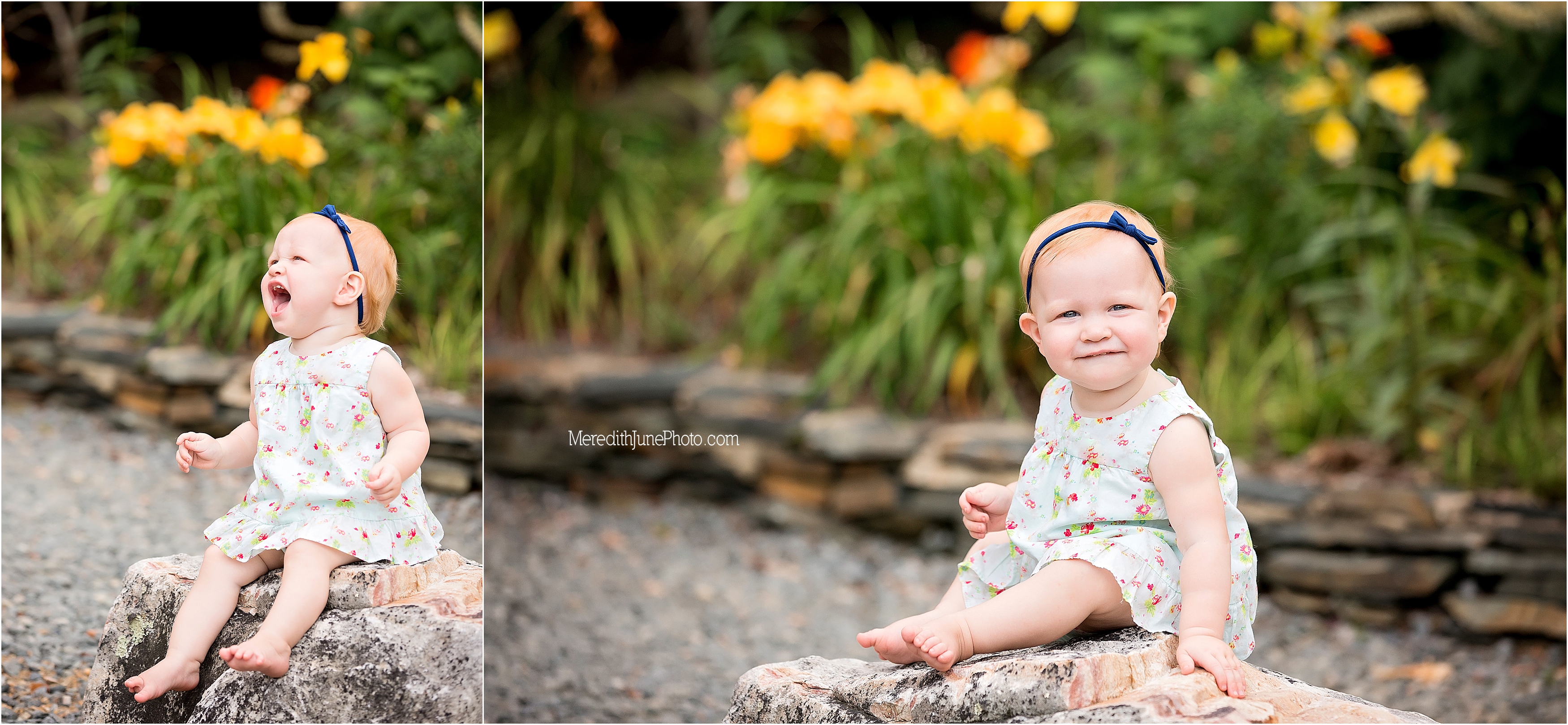 Outdoor first birthday session for baby girl