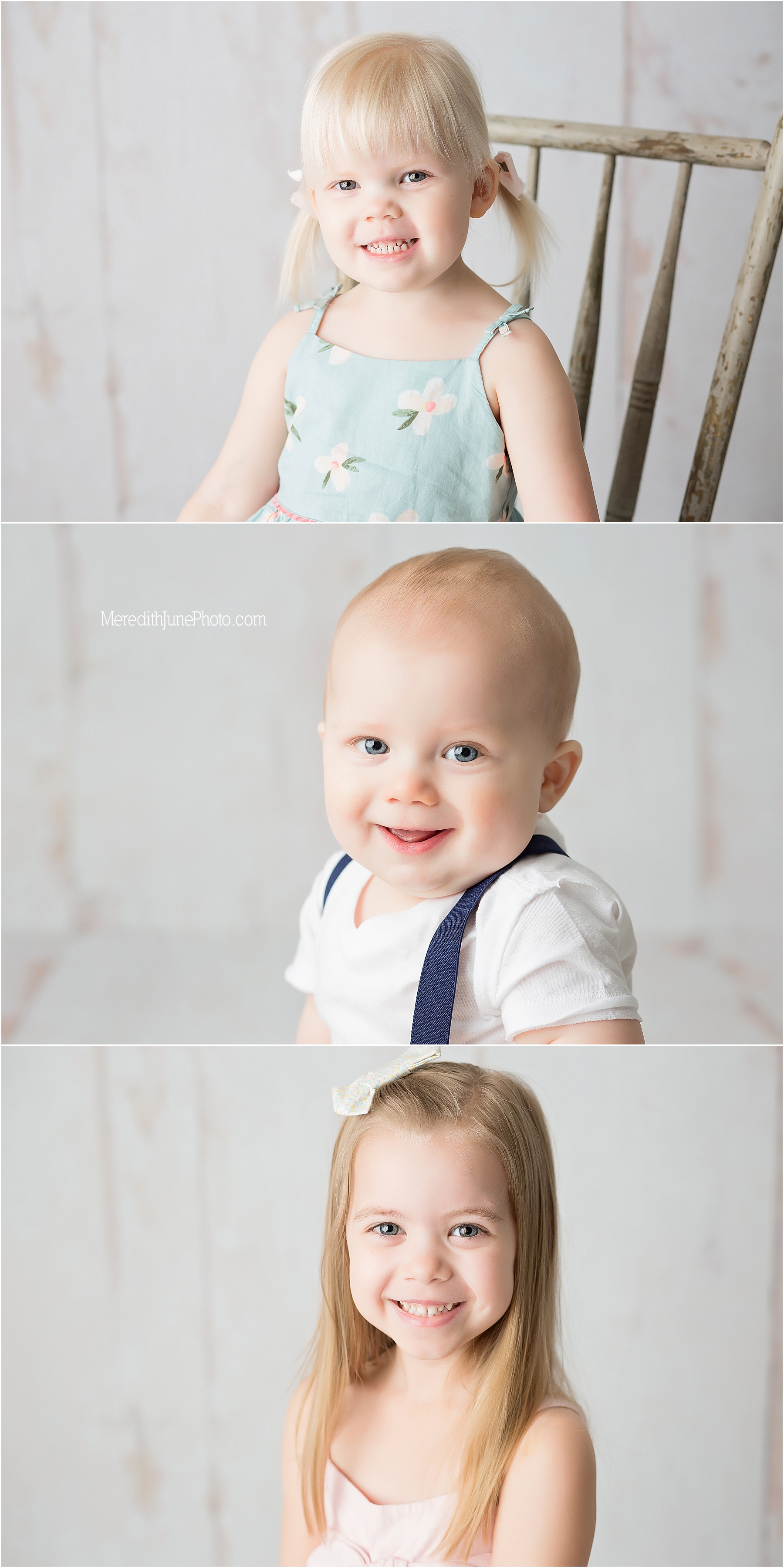 Individual sibling portraits during sitter session