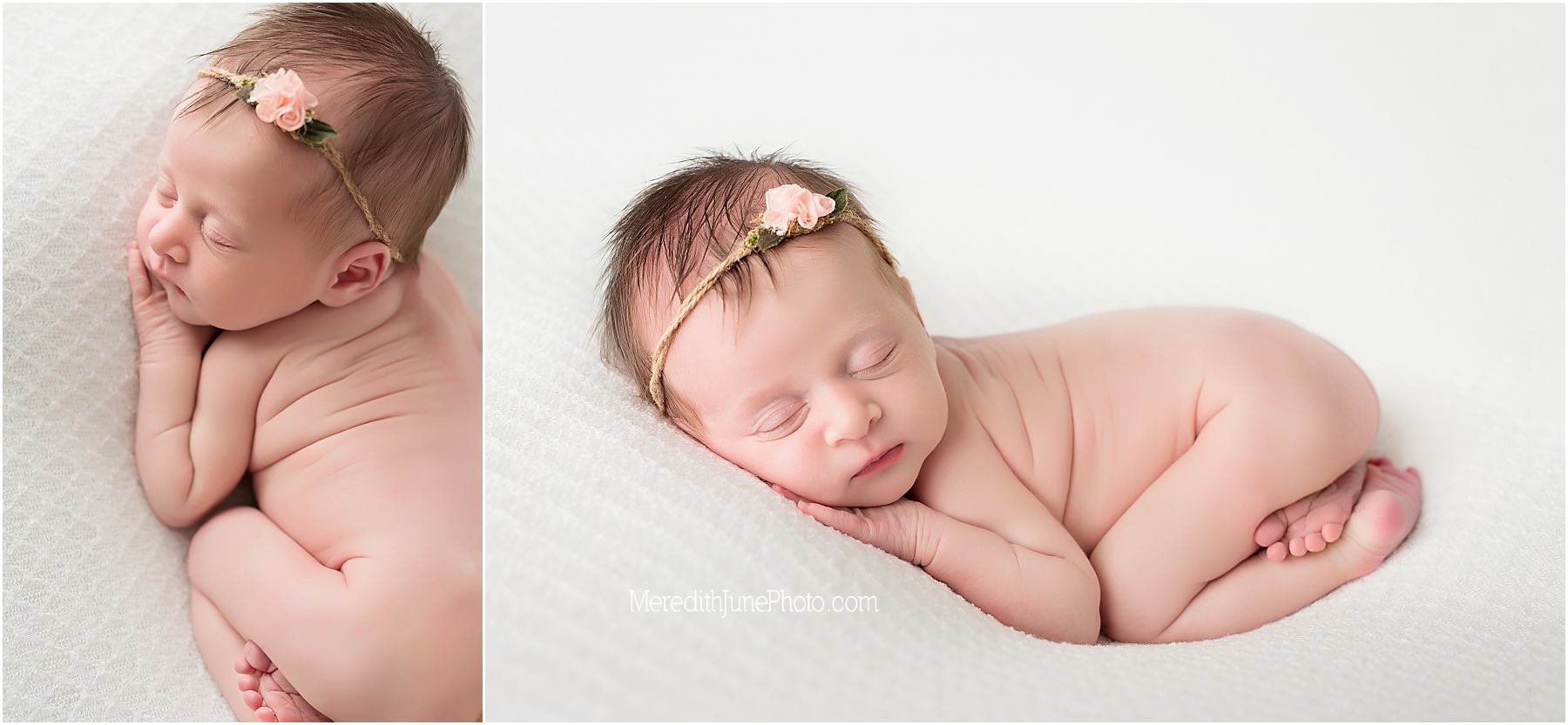 Baby girl Harper's newborn mini session at Meredith June Photography 