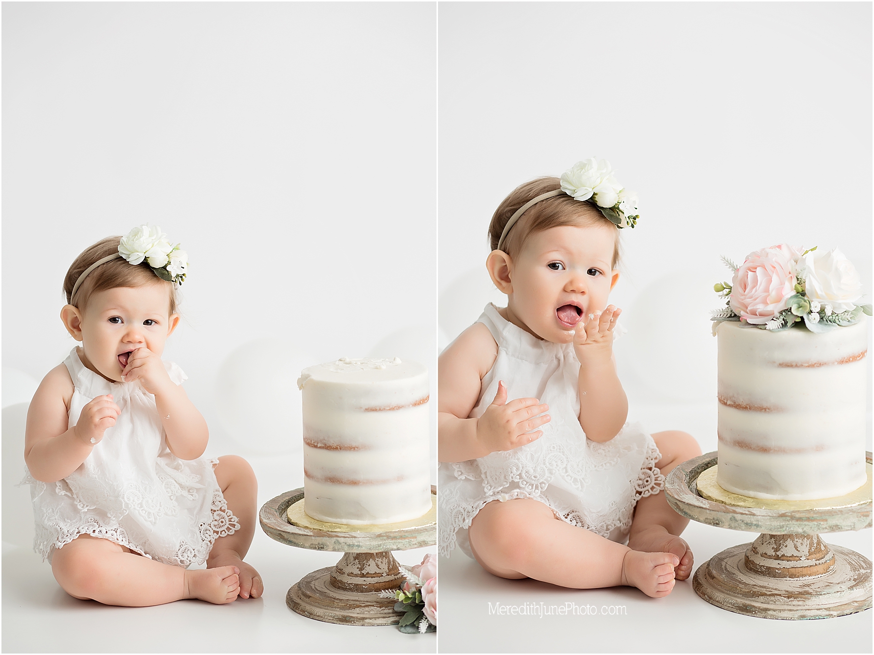 Cake smash session for baby girl 