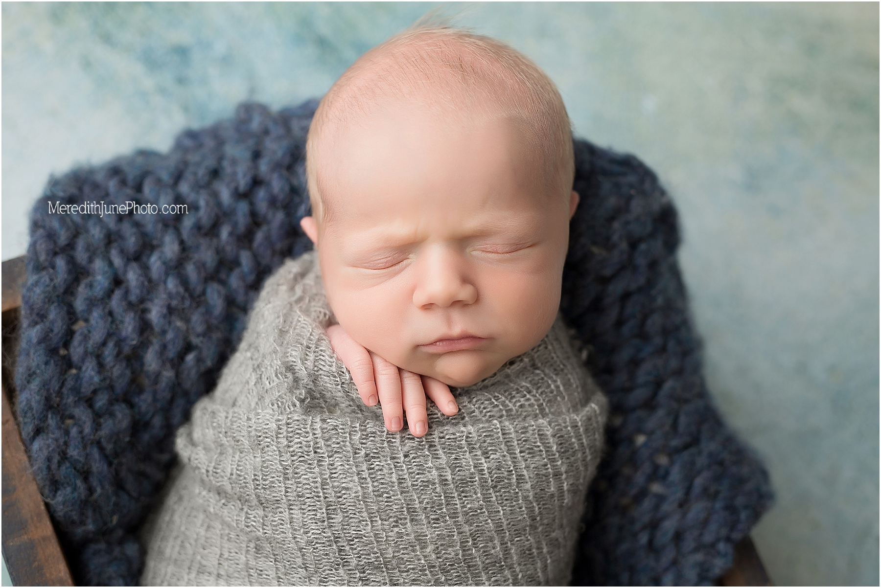 Newborn baby boy photo session at Meredith June Photography