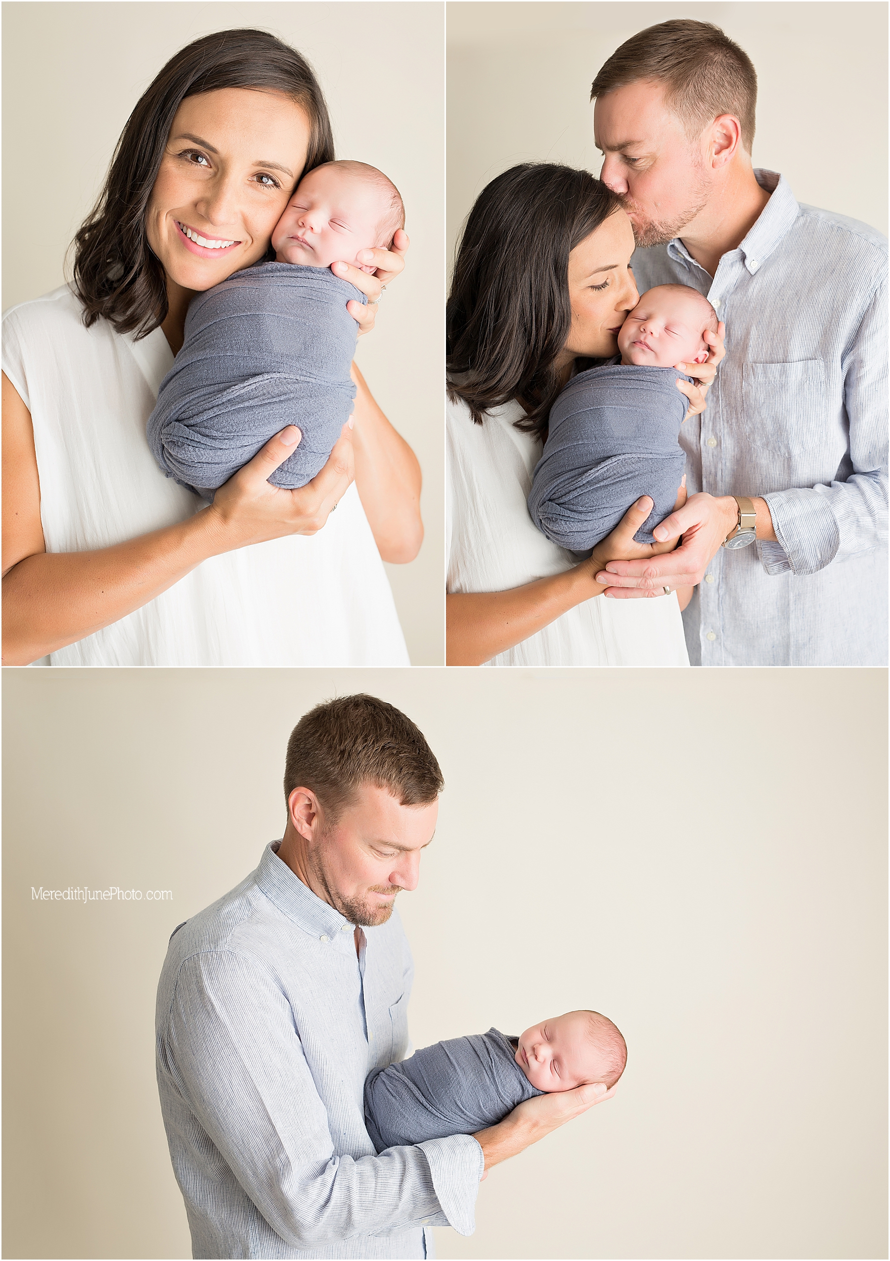 family shots during newborn session