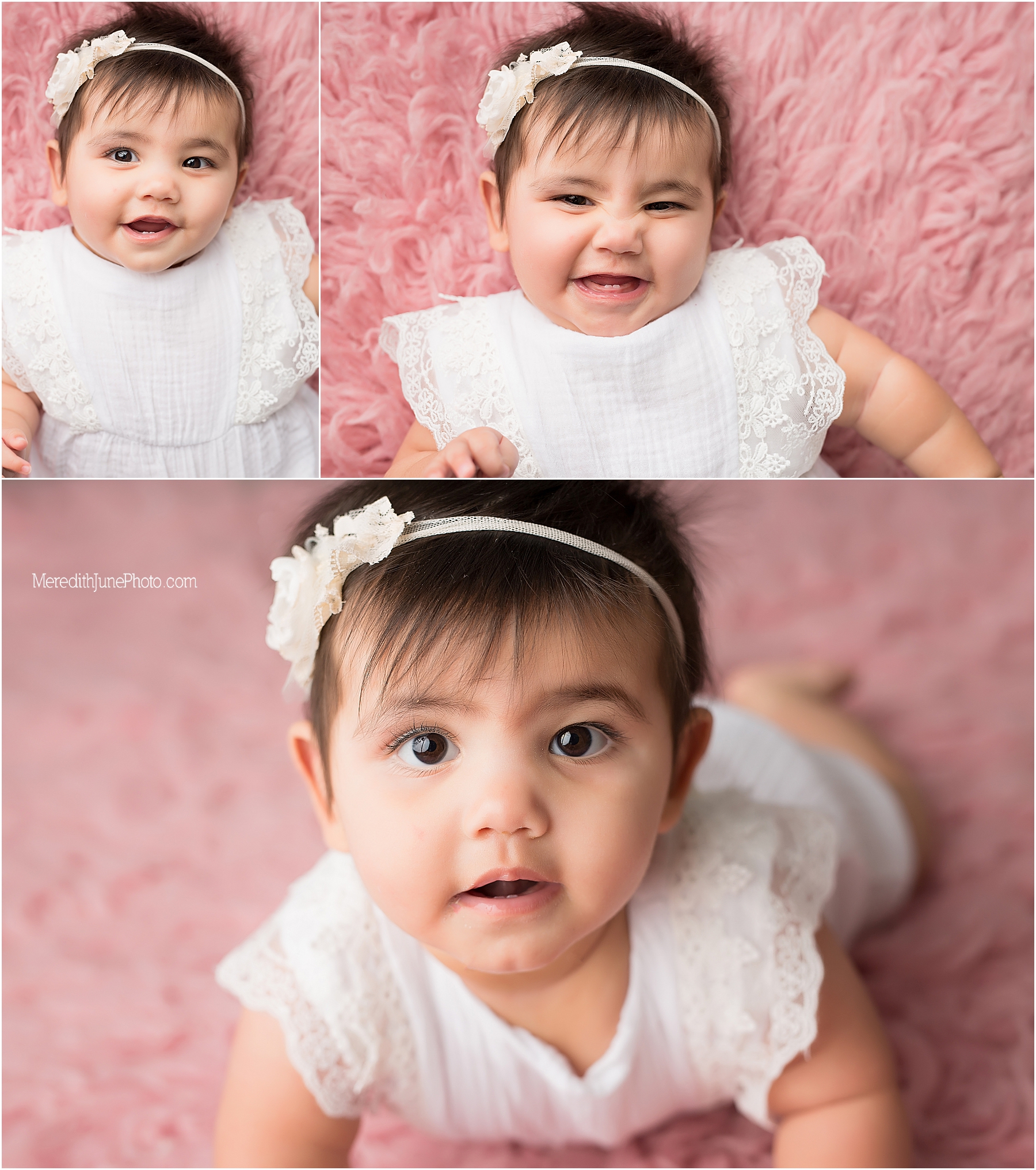 baby girl milestone photo session at Meredith June Photography 