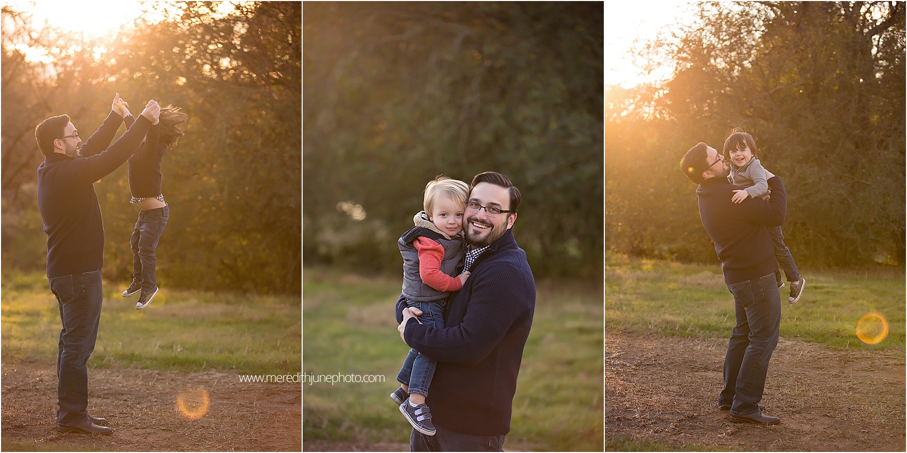 dad and son fall photo session