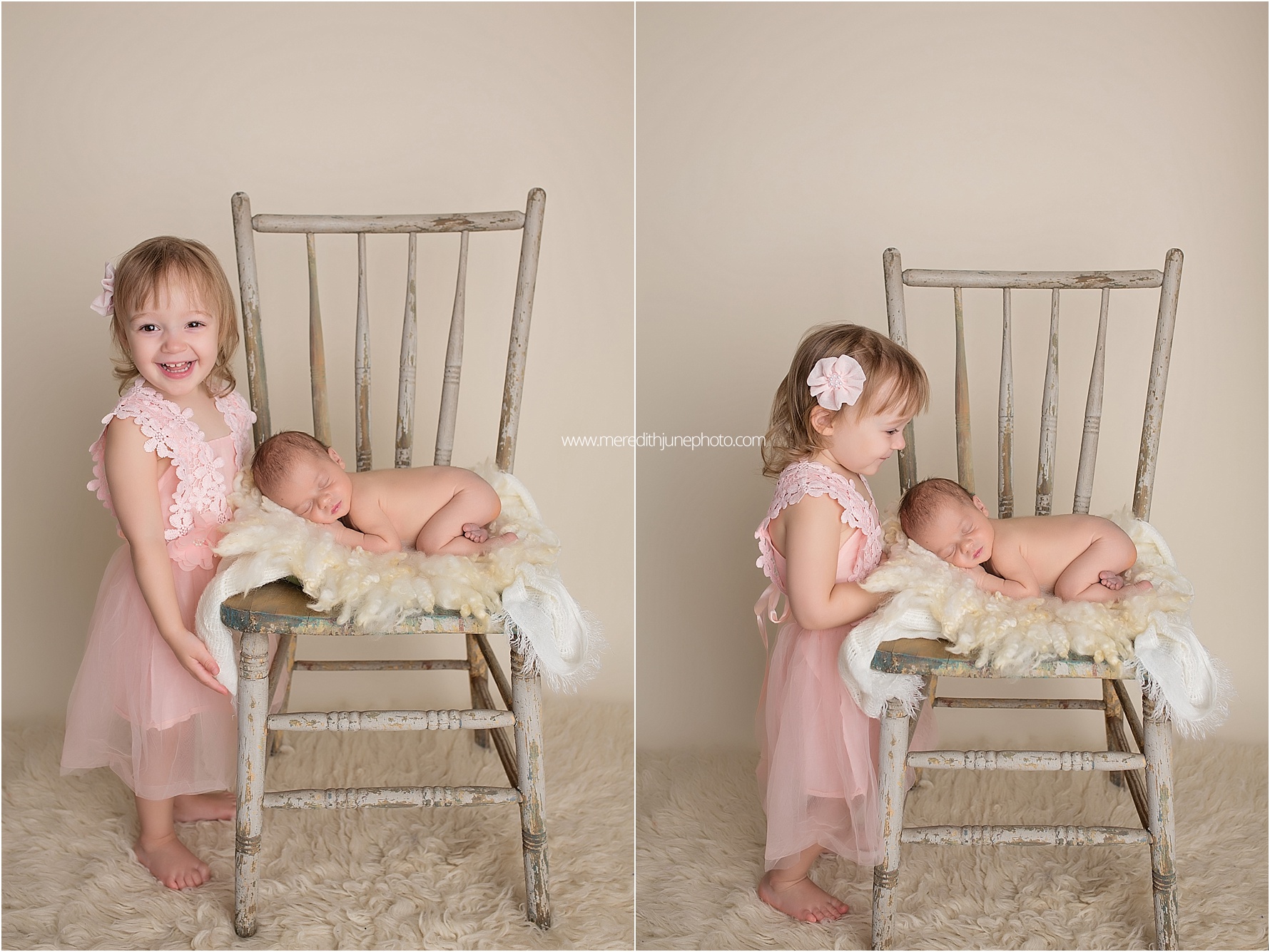 newborn with sibling photography