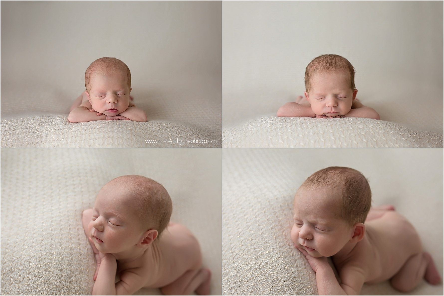 newborn twin posing 