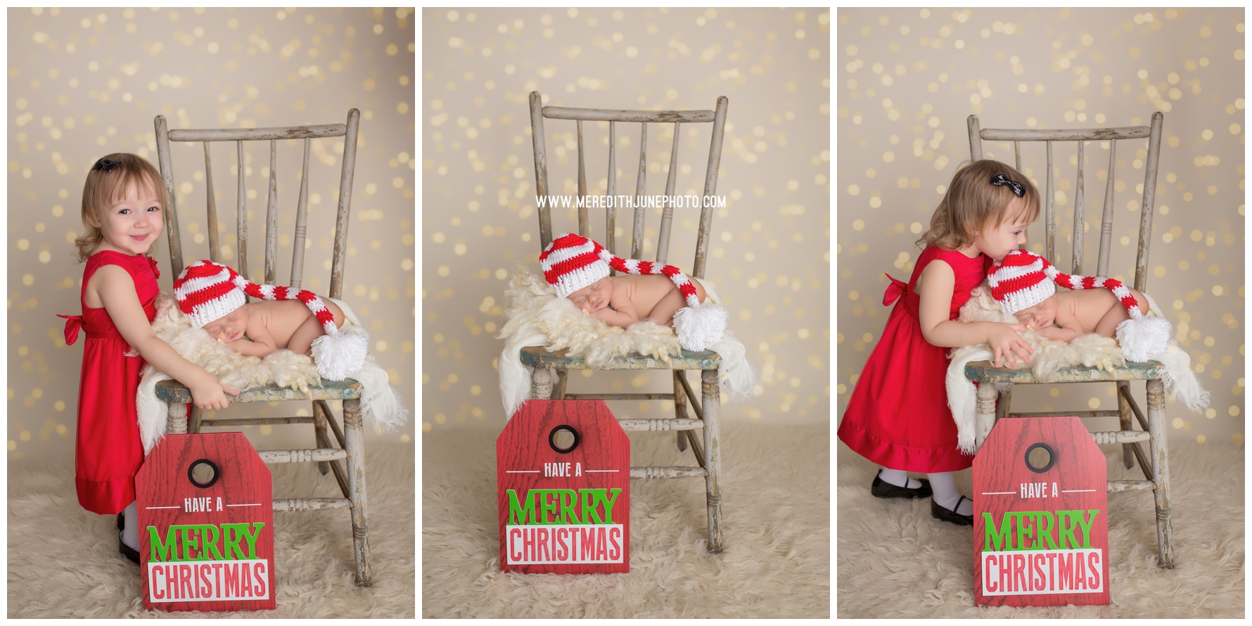 christmas card picture ideas for newborn and sister