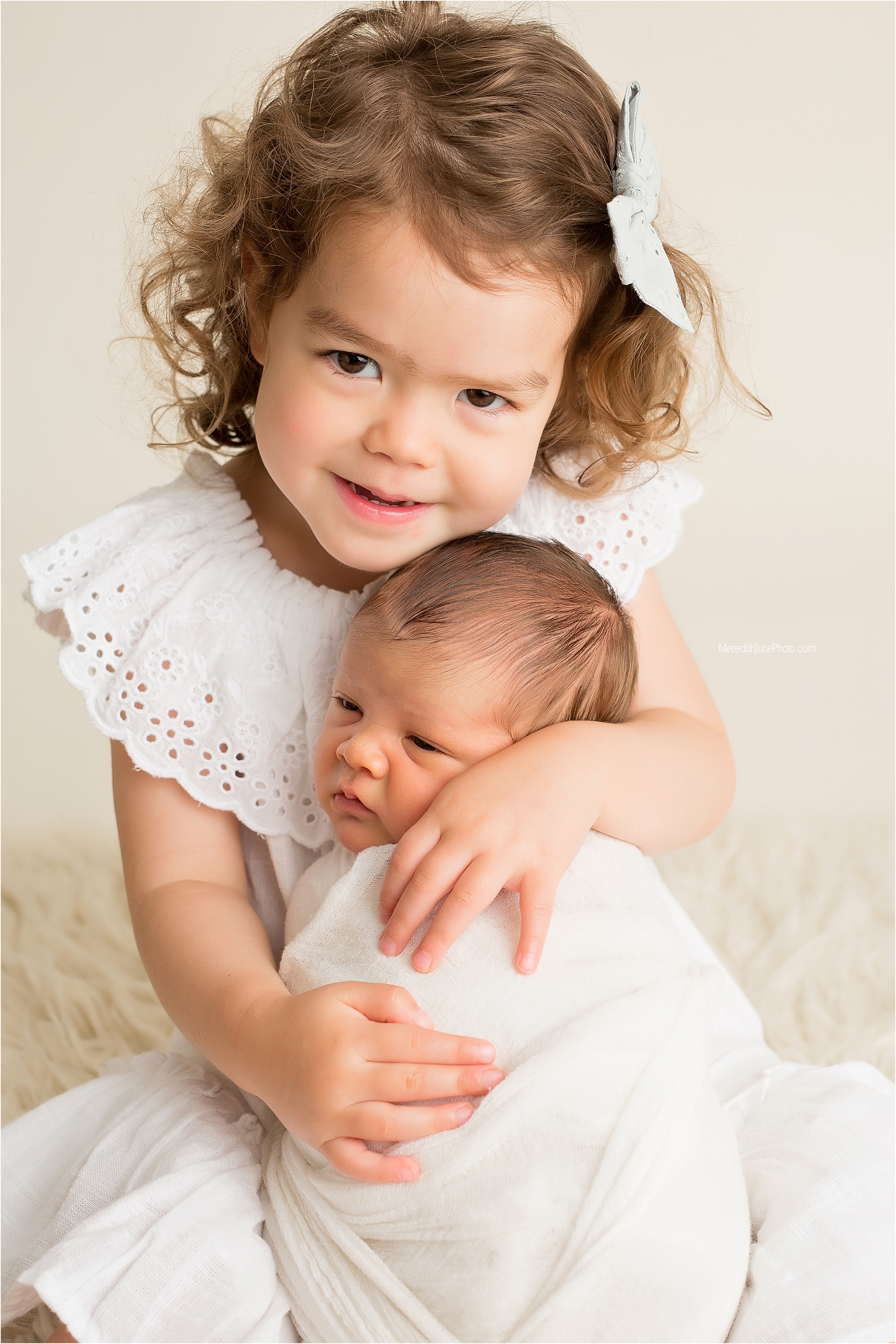 sibling shots during baby boy Ronan's newborn session