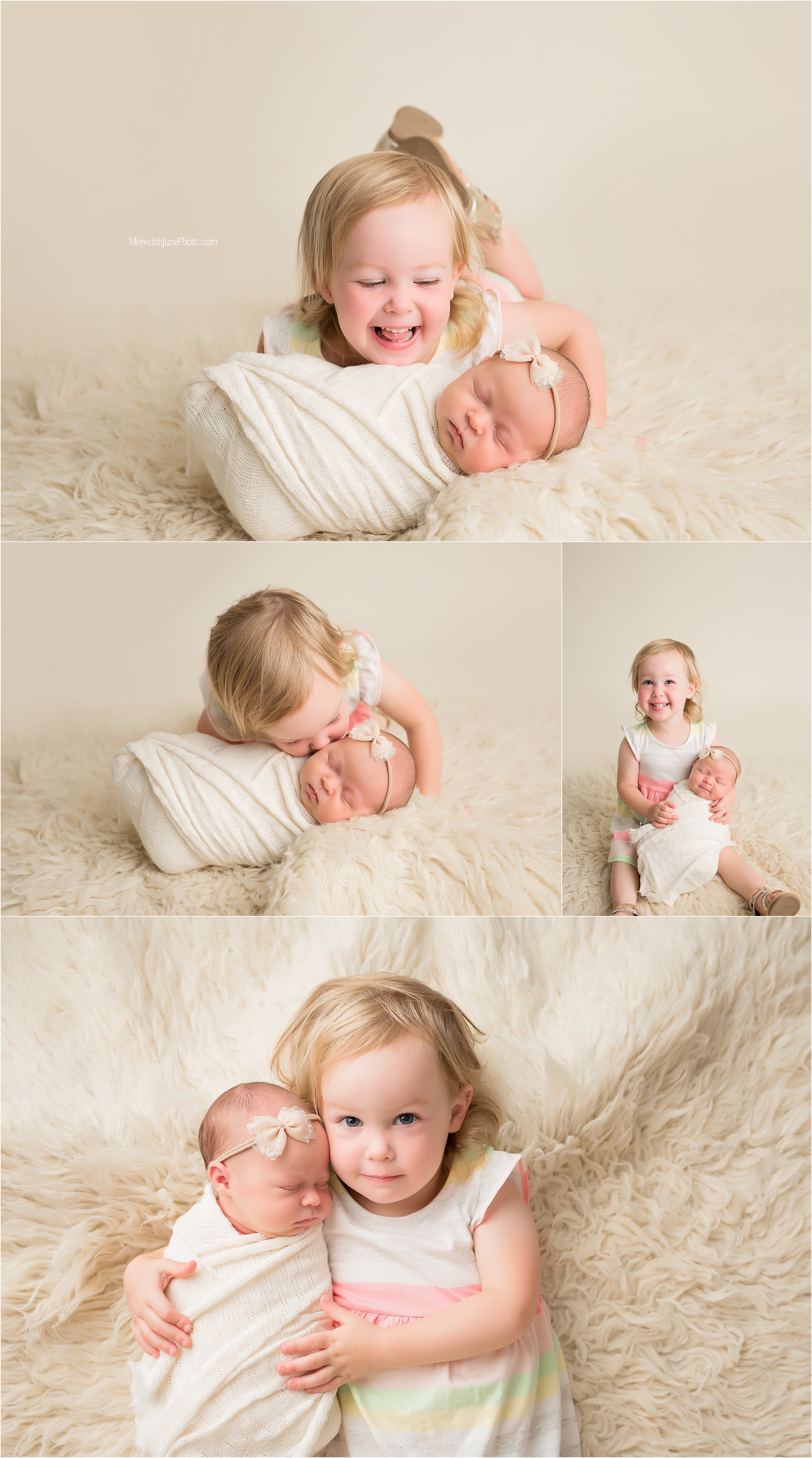 Sibling shots during Reagan's newborn session