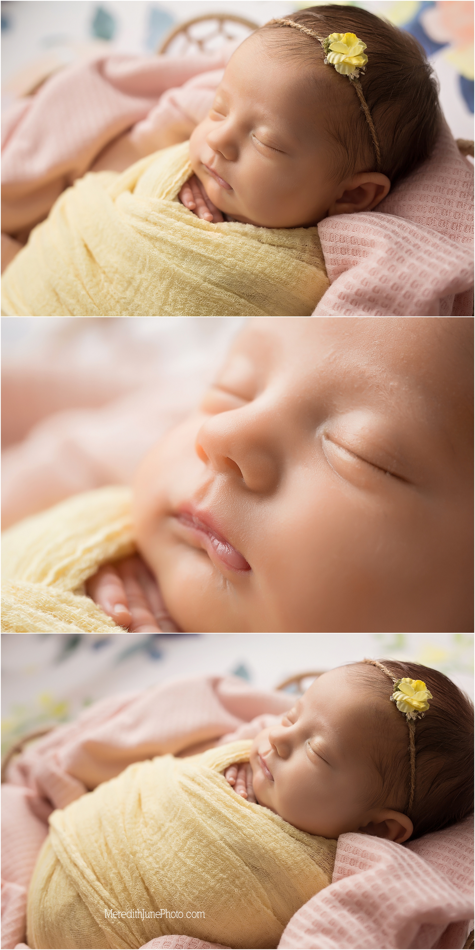 Baby girl Mya's newborn session at Meredith June Photography