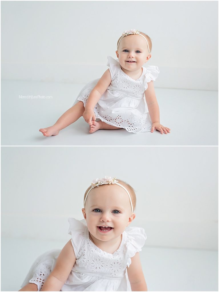 baby girl nora's one year photo session 