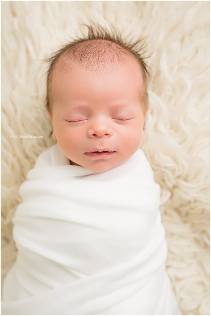 baby boy newborn session in Charlotte area 