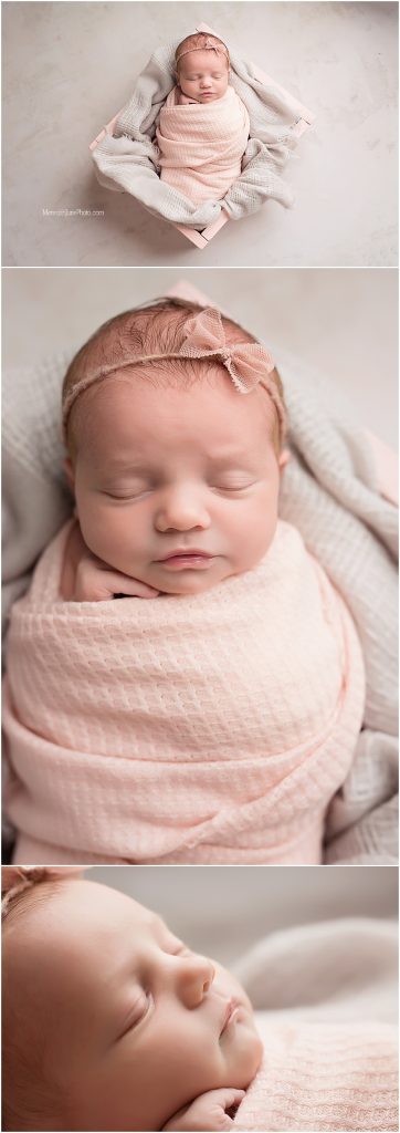 baby girl Eleanor at Meredith June Photography for newborn session