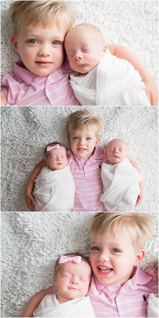 newborn twins with big brother 
