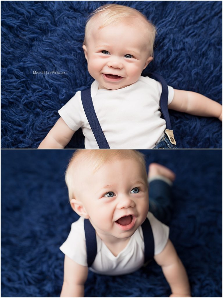 6 month milestone session for baby Thomas
