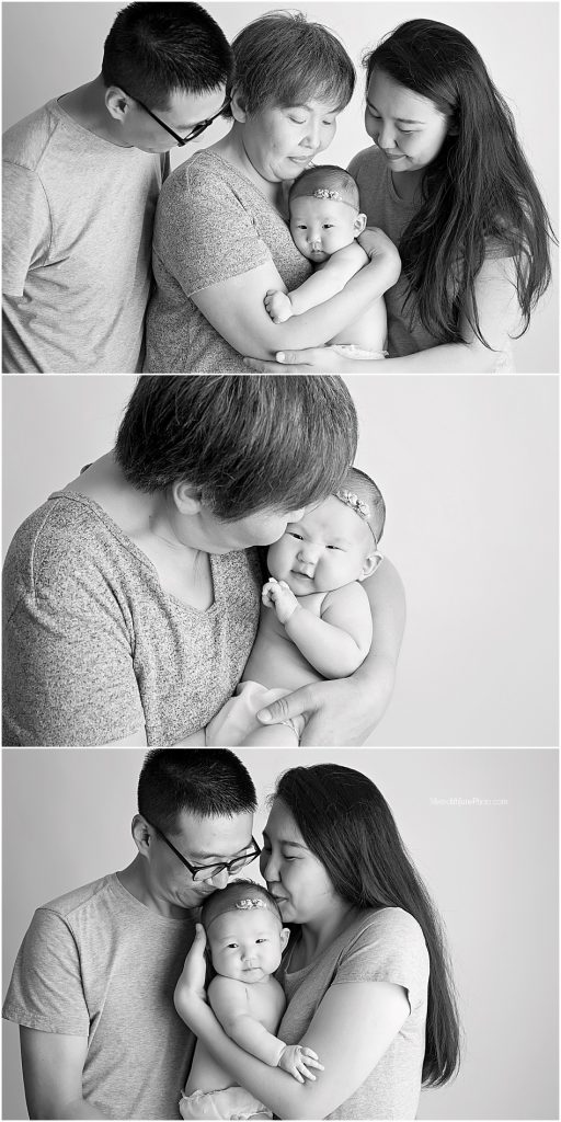 two month portraits for baby girl 