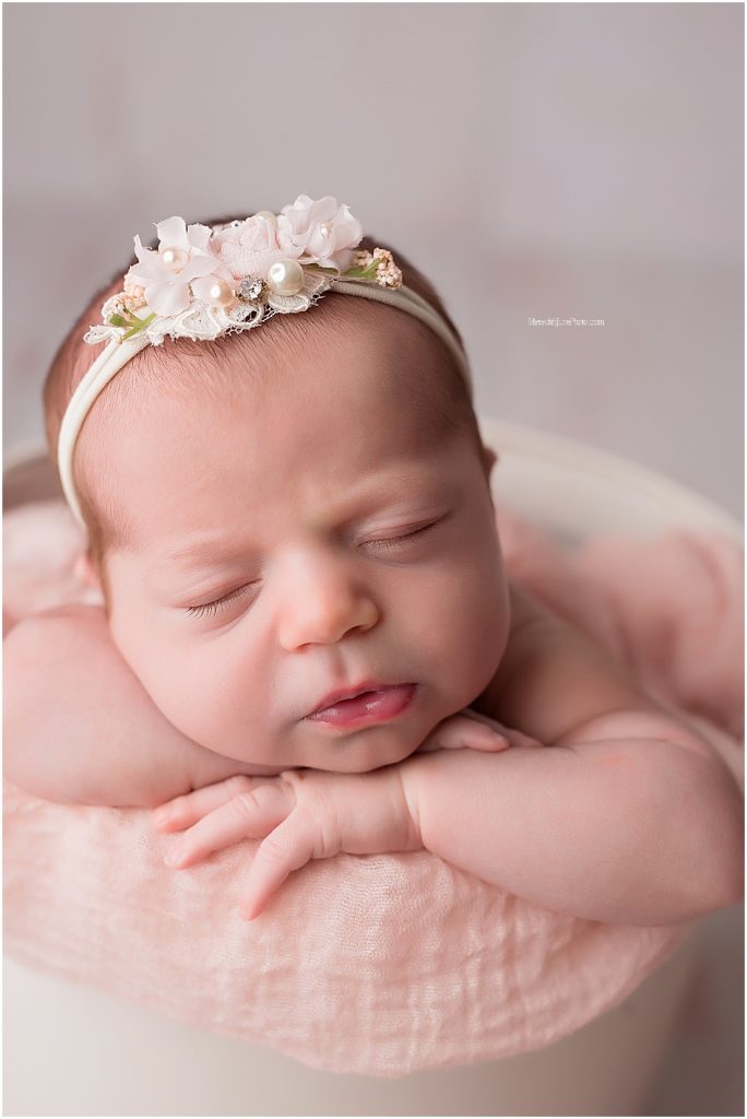 baby girl waverly newborn portraits 
