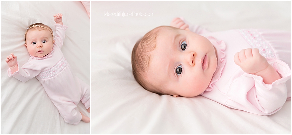 Simple studio session for baby girl by Meredith June Photography 
