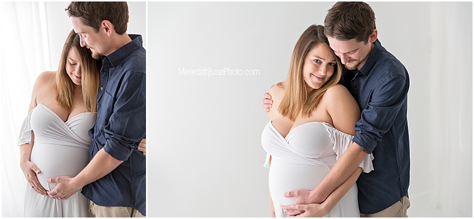 beautiful studio maternity session by MJP in Charlotte NC