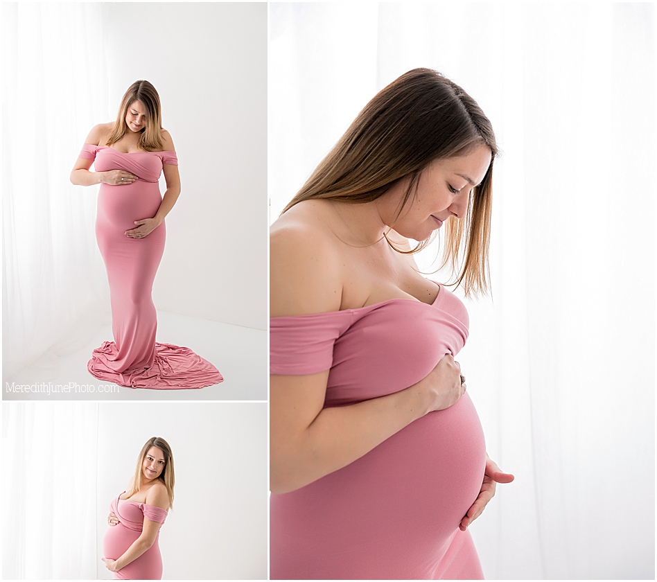 Studio maternity session by MJP in Charlotte area 