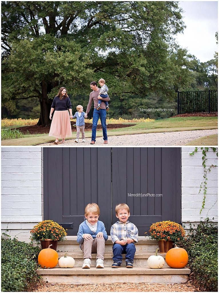 Outdoor fall family pictures by Meredith June Photography 