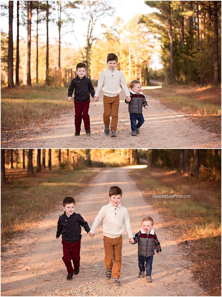 Outdoor fall family photos by meredith june photography 