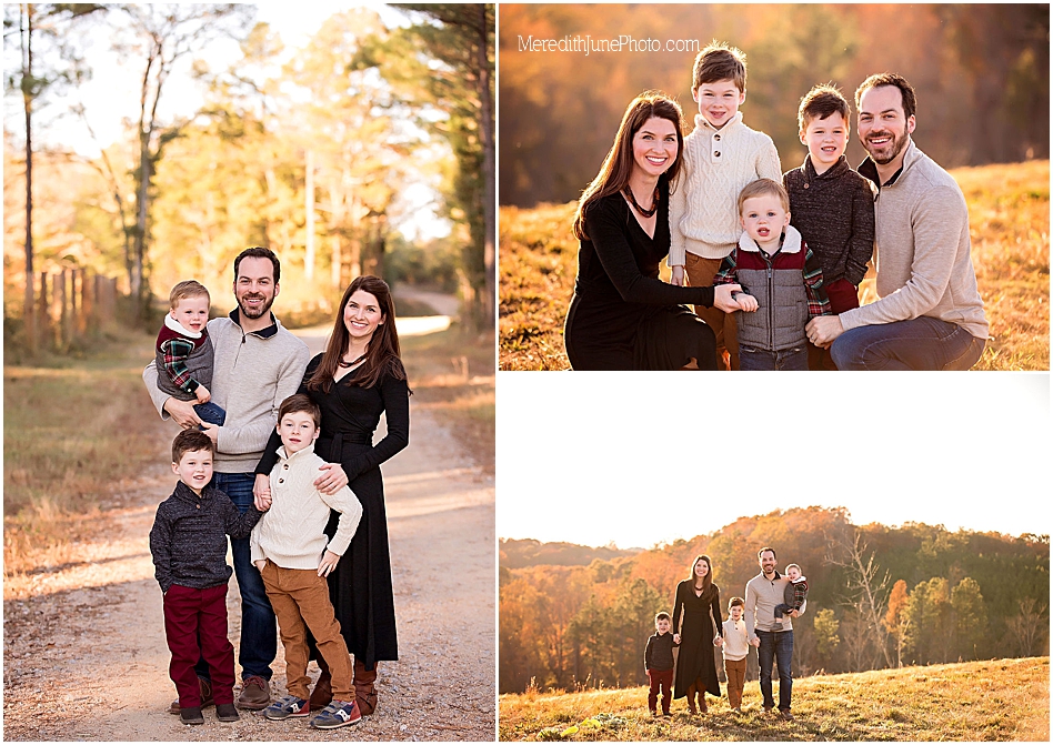 Fall family photo pictures by Meredith June Photography near Charlotte NC